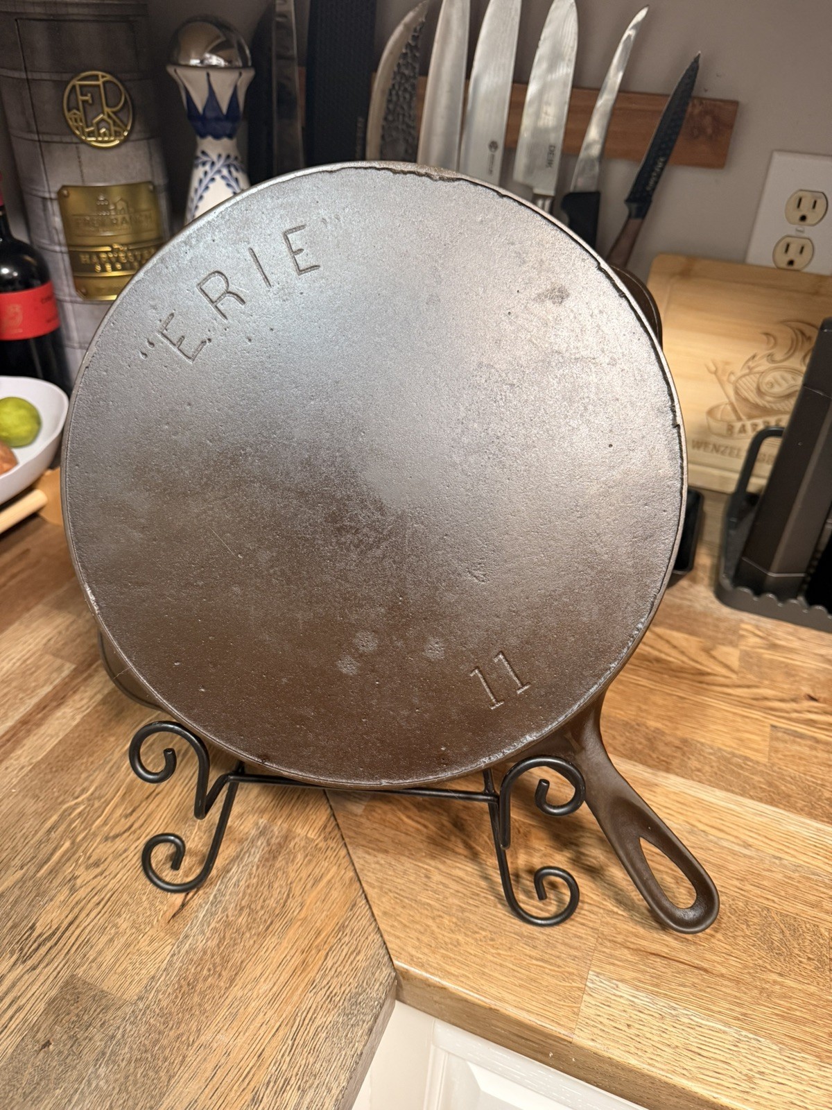 1860-1866 Pre Griswold Erie #11 First Series Cast Iron Skillet RESTORED no crack 1860-1866 Pre Griswold Erie #11 First Series Cast Iron Skillet RESTORED no crack