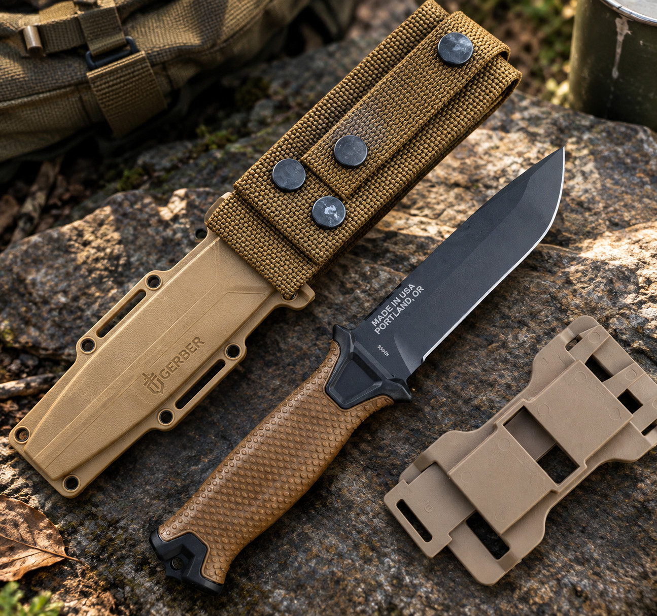 Gerber Gear Strongarm Fixed Blade Tactical Knife, Plain Edge, Survival Knife Gerber Gear Strongarm Fixed Blade Tactical Knife, Plain Edge, Survival Knife