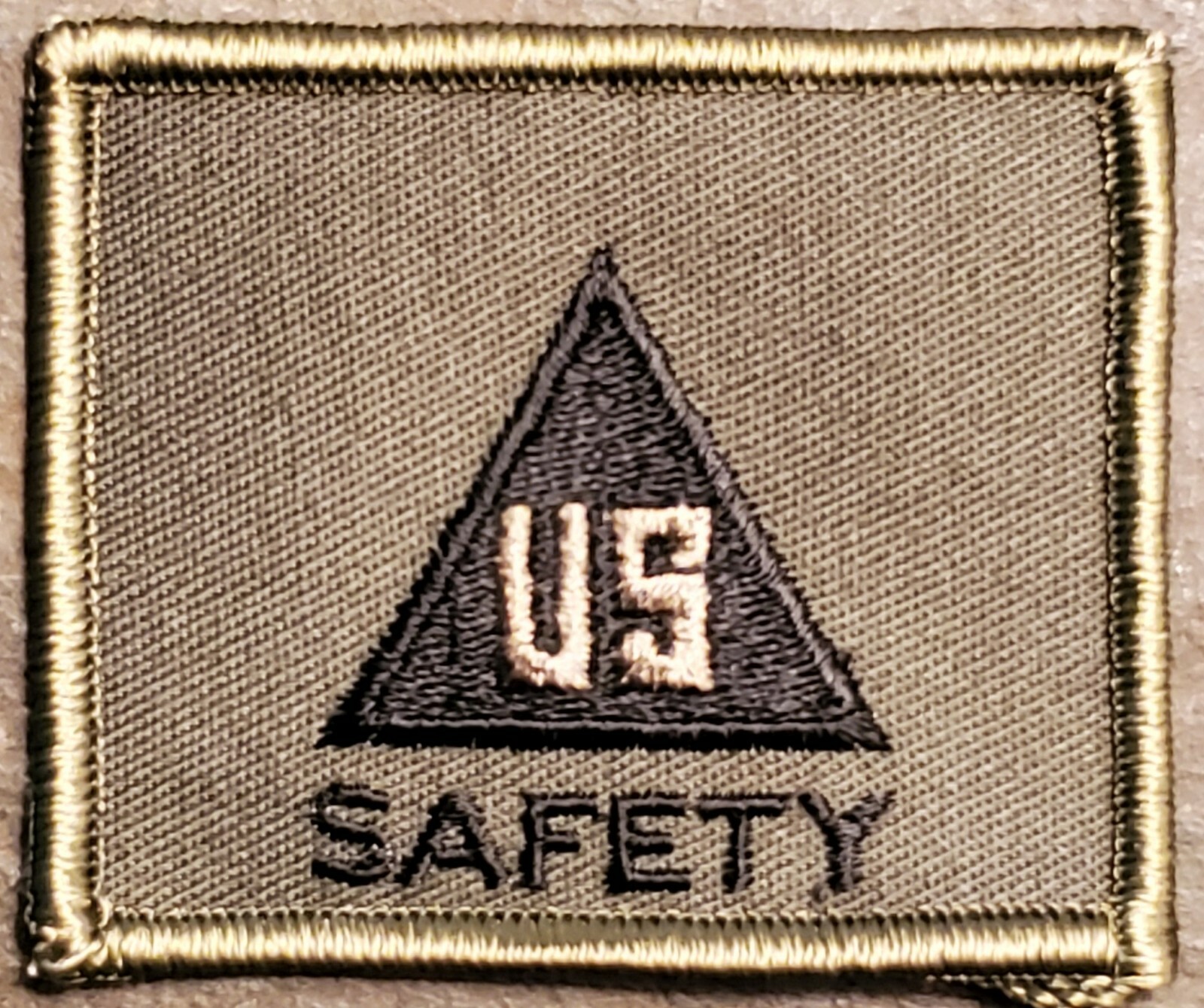 ARMY U.S. SAFETY (USACRC) PATCH SUBDUED/OLIVE DRAB VINTAGE MILITARY UNIFORM ORG