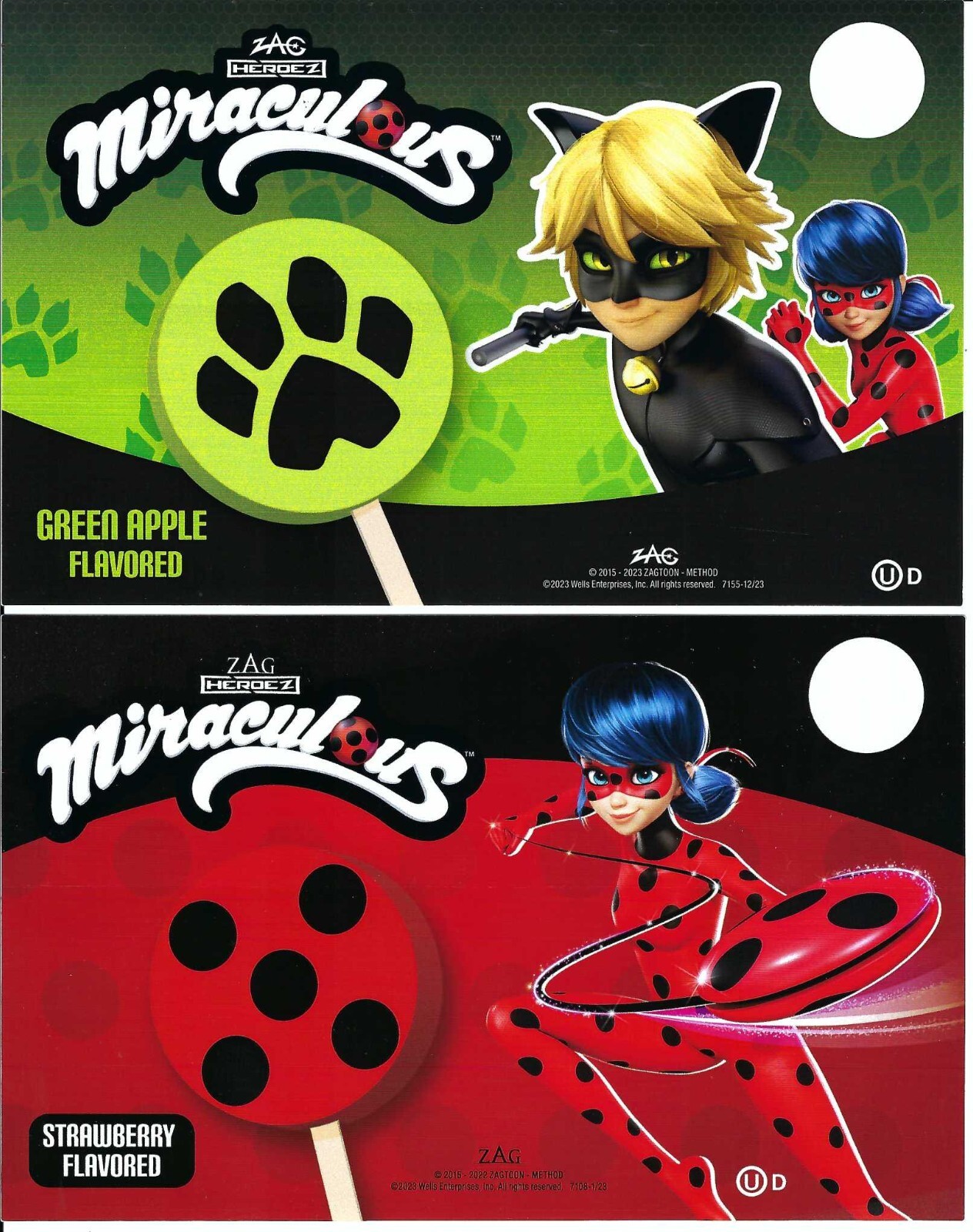 Lot of  2 Miraculous Blue Bunny Ice Cream Truck Stickers  8\