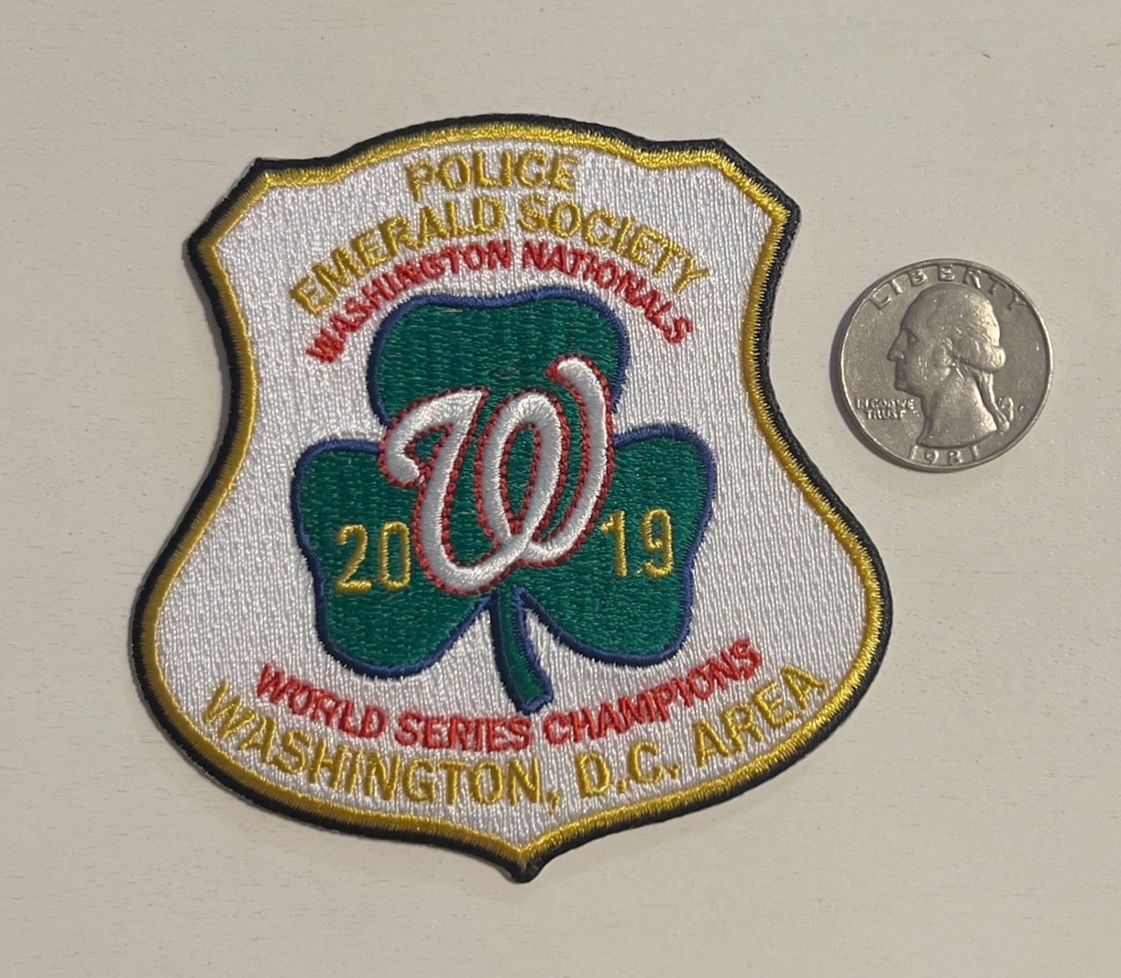 2019 Washington Nationals World Series Champions Police Emerald Society Patch