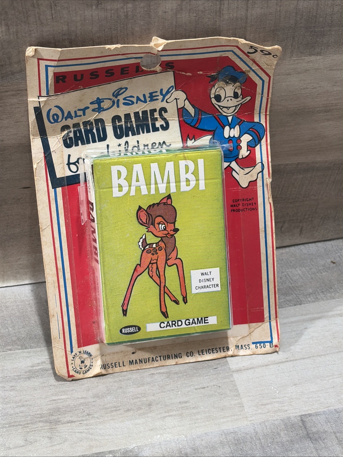 Vintage Russel Walt Disney Bambi Playing Card Game Bambi 1965