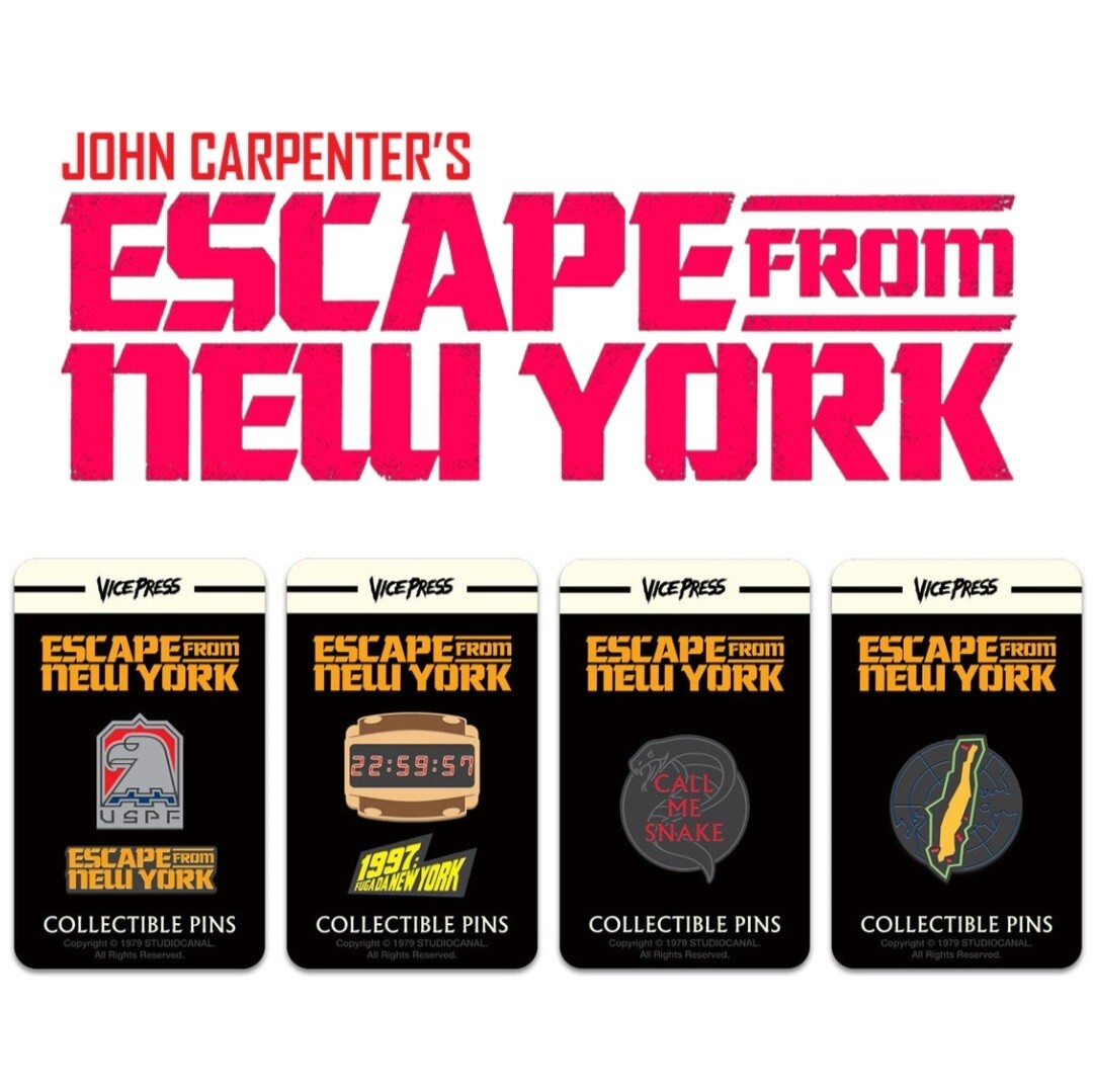 ⚡RARE⚡ 1981 John Carpenter's ESCAPE FROM NEW YORK Pin Set *BRAND NEW* LIMITED ED ⚡RARE⚡ 1981 John Carpenter's ESCAPE FROM NEW YORK Pin Set *BRAND NEW* LIMITED ED