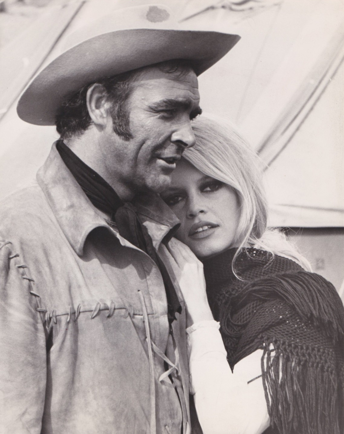 1968 Press Photo Actors Sean Connery and Brigitte Bardot star in \