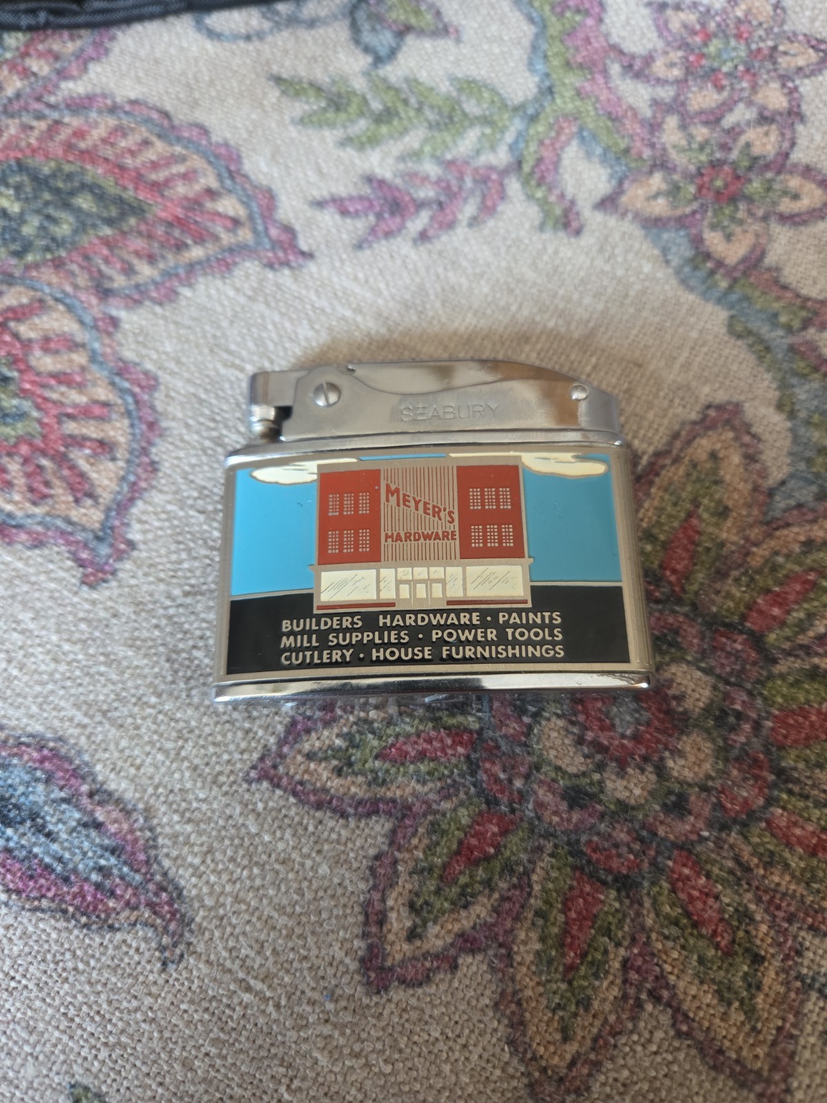 NICE Vintage Advertising LIGHTER / Complete, Clean Seabury