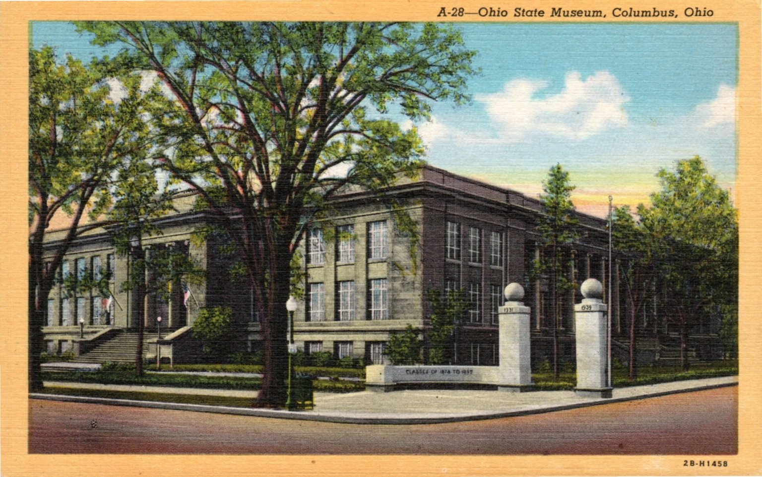 Ohio State Museum Columbus Ohio Vintage Linen Postcard C.T. Art-Colortone