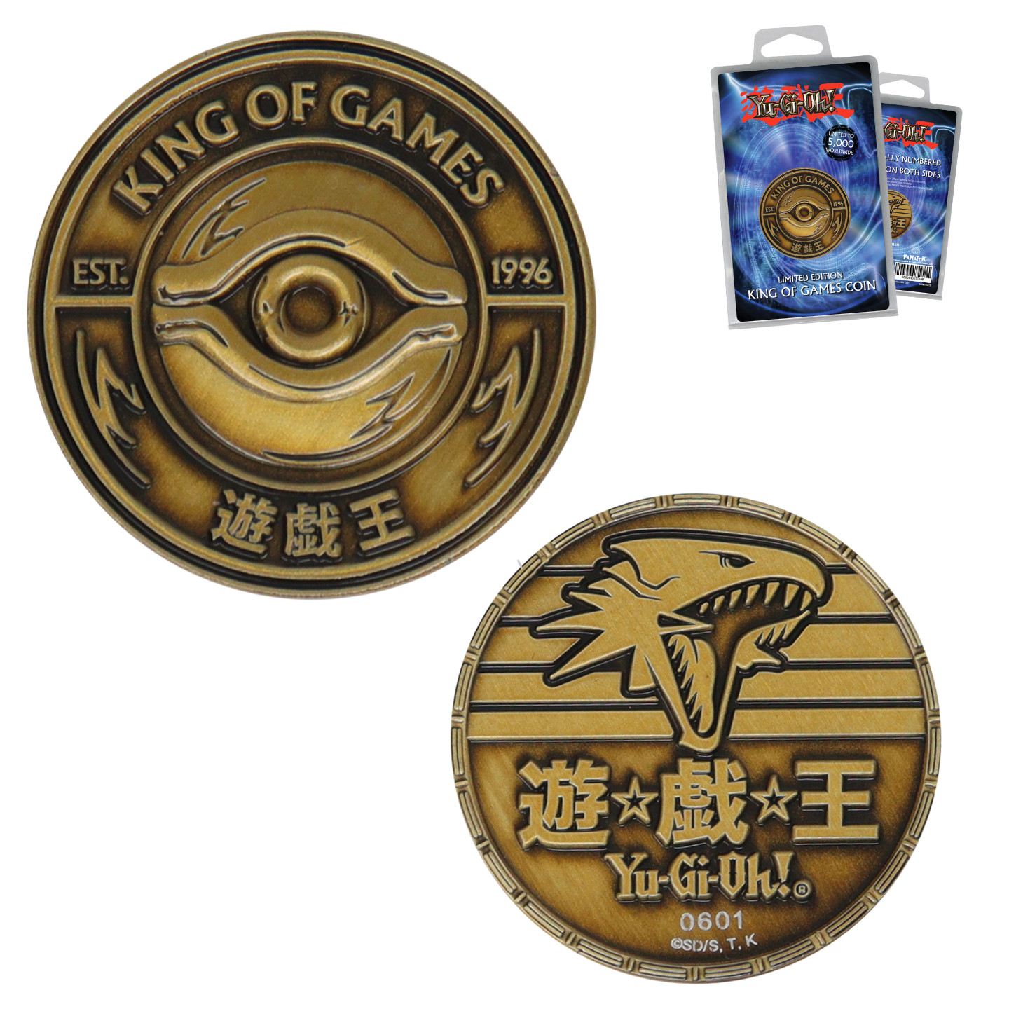 Yu‑Gi‑Oh King of Games Collectible Coin –Limited Edition, Individually Numbered