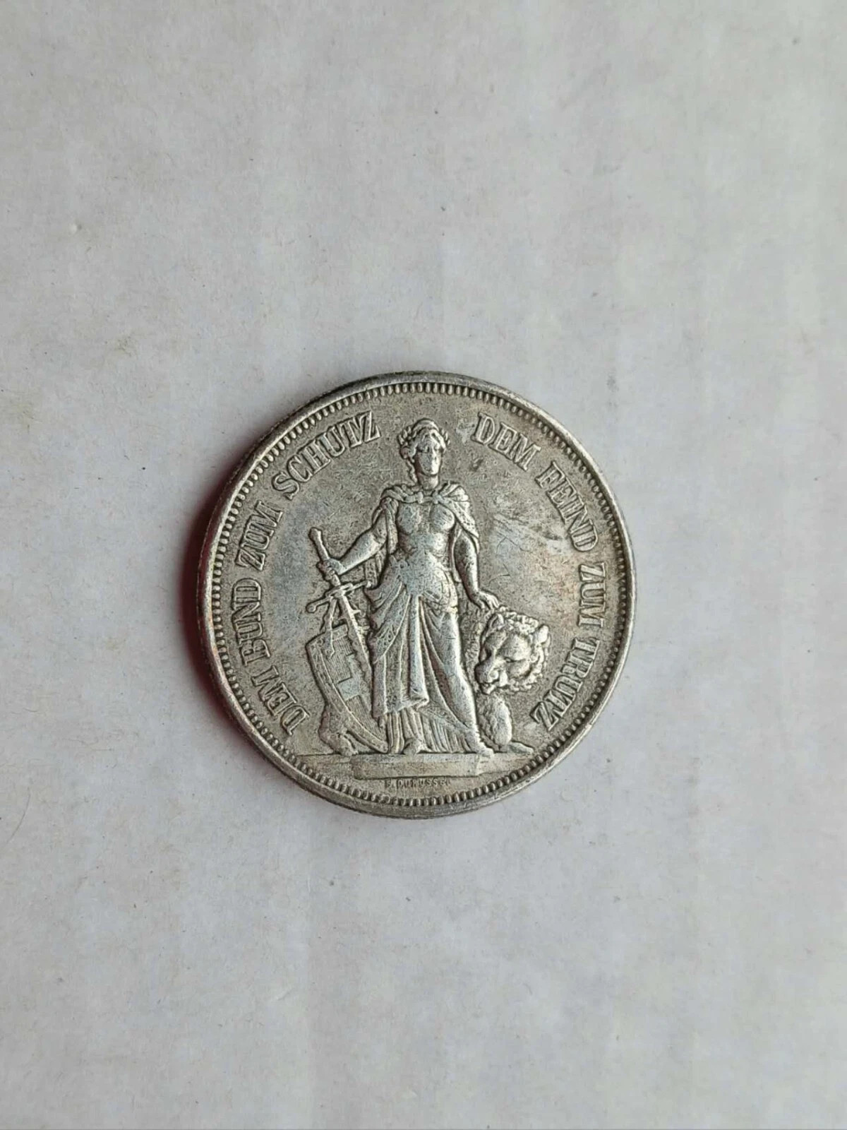 1885 Switzerland 5 Francs Shooting Festival Bern Cupronickel Copy Coin Replica