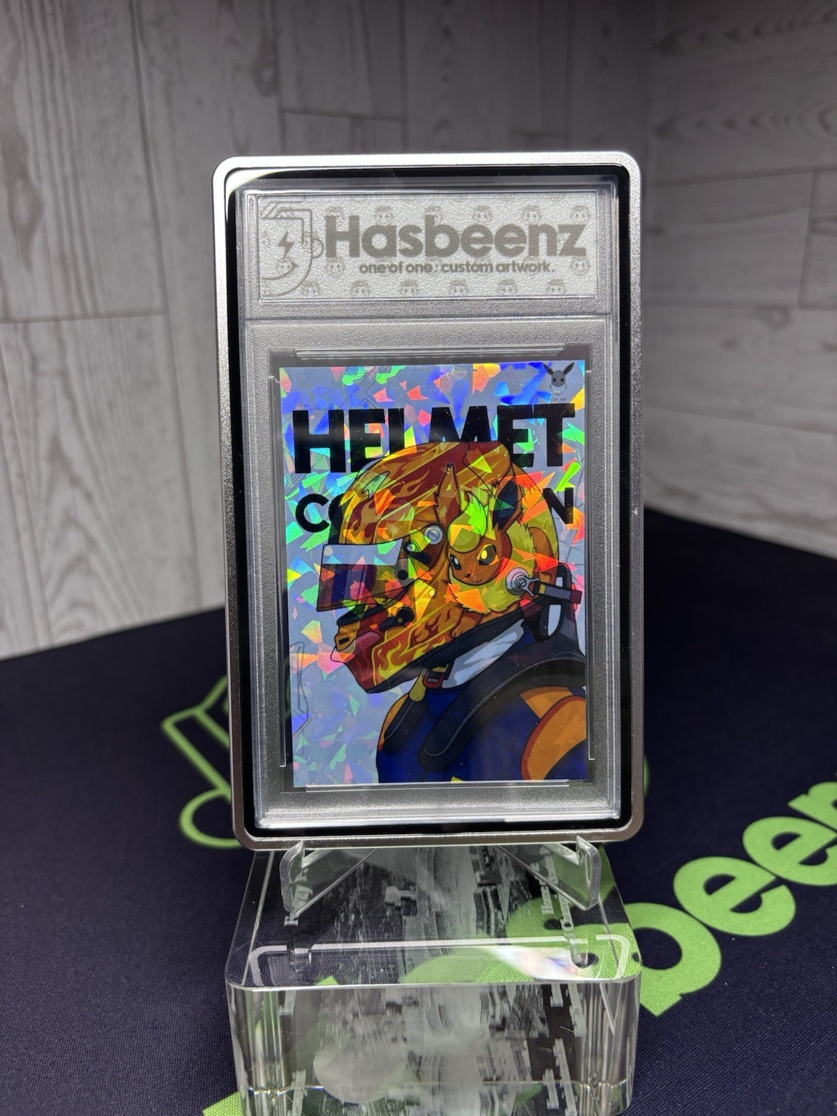 2026 Hasbeenz x Pokémon Flareon Eeveelutions F1 Helmet Collection 1/1 Encased
