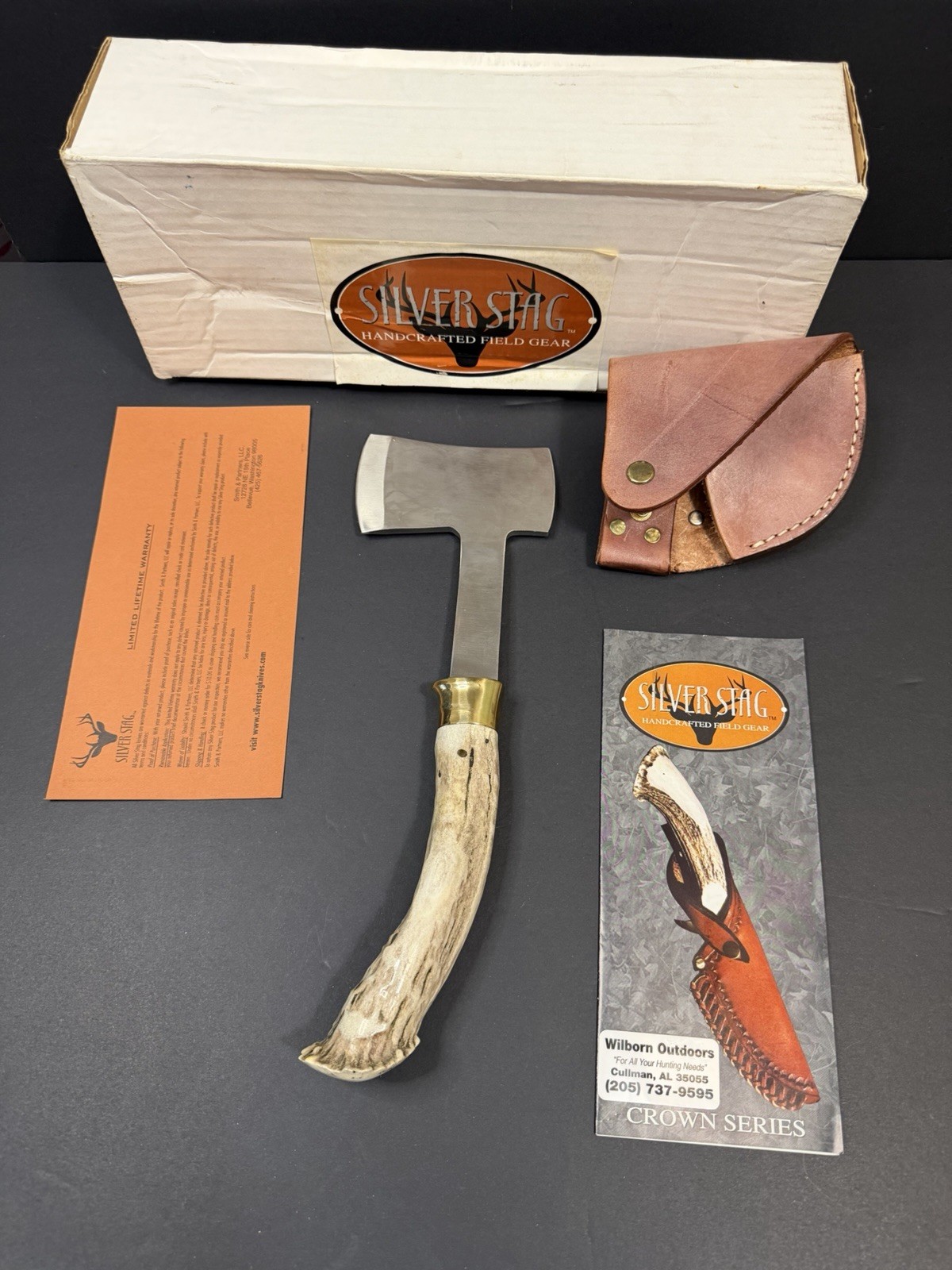 Silver Stag Crown Stag Hatchet (New) Field Ax