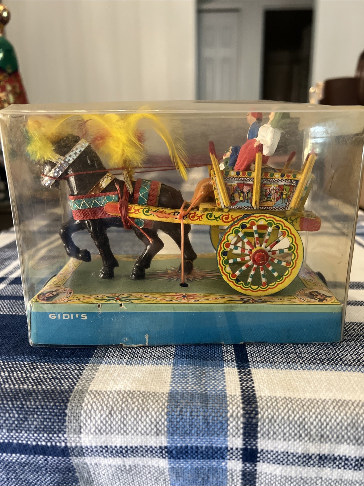 Vintage Gidi's Carretino Siciliano Folk Art Horse & Cart Italy Sicily