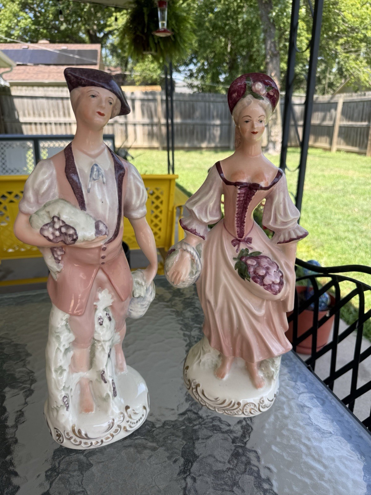 Wonderful Vintage Pair Of CORDEY French Man & Woman Figures 16”