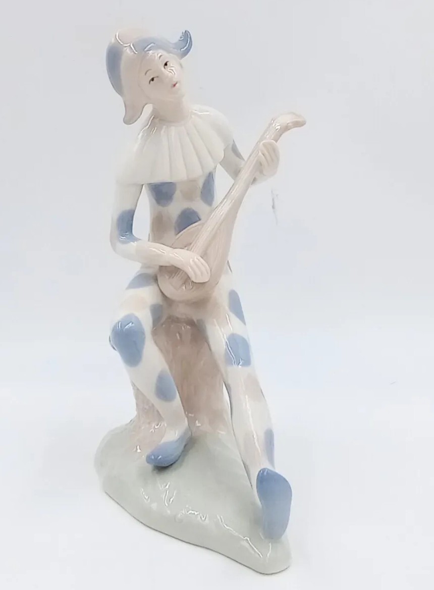 Duncan Royale Harlequin Clown Figurine Troubadour Jester Fine Porcelain