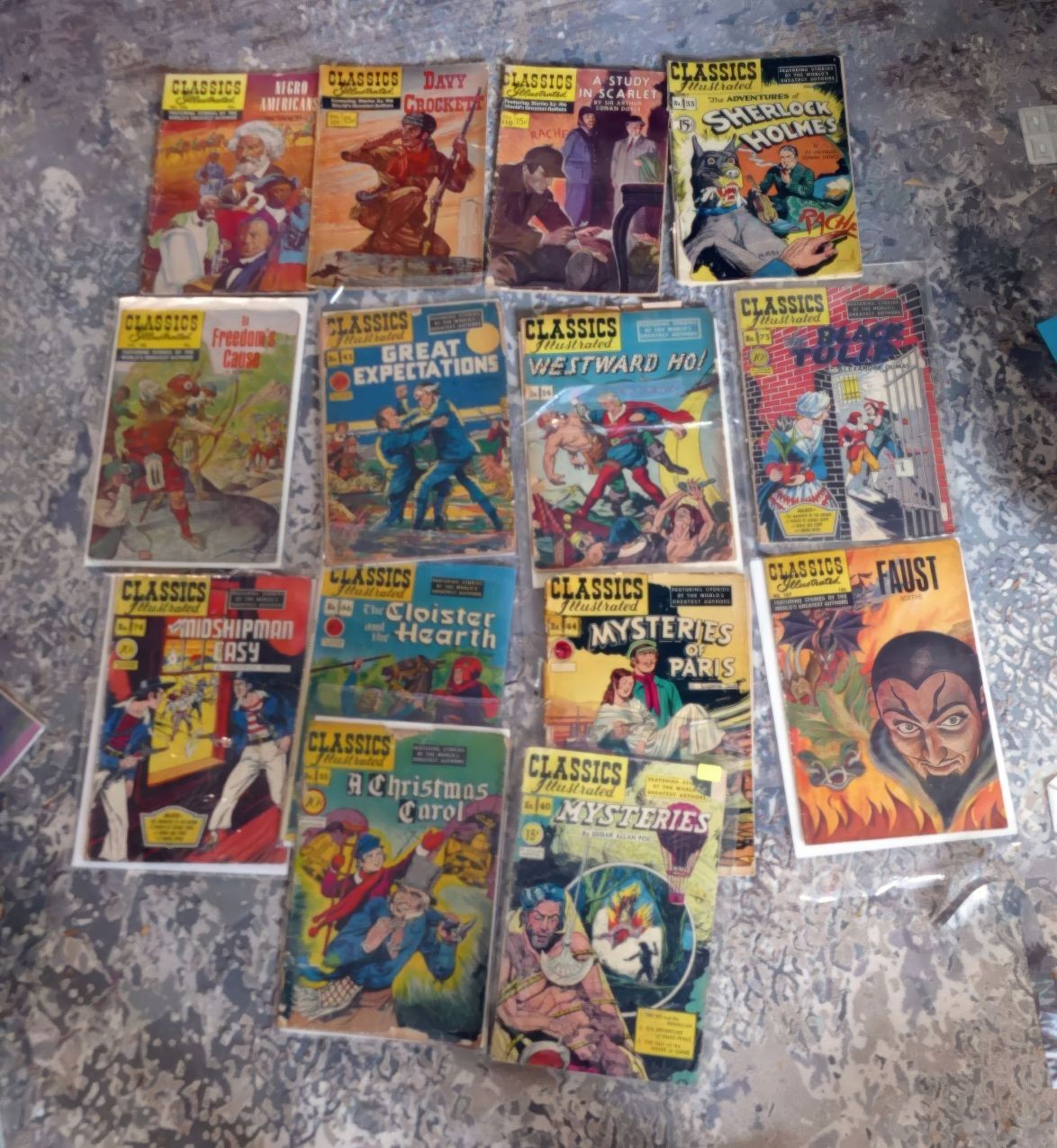 Complete Set of 169 Classics Illustrated Comics –some 1st editions ,  mostly FN