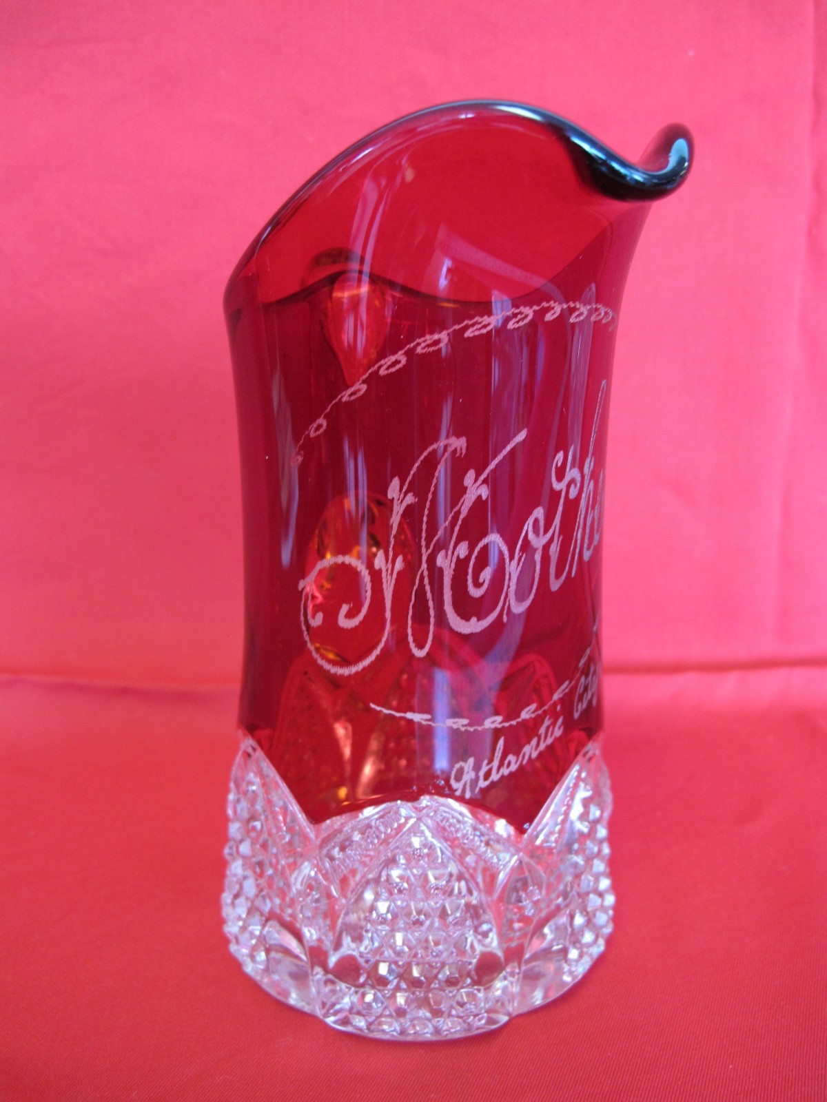 RUBY CRYSTAL ETCHED ENGRAVED RUBY CRYSTAL ETCHED ENGRAVED