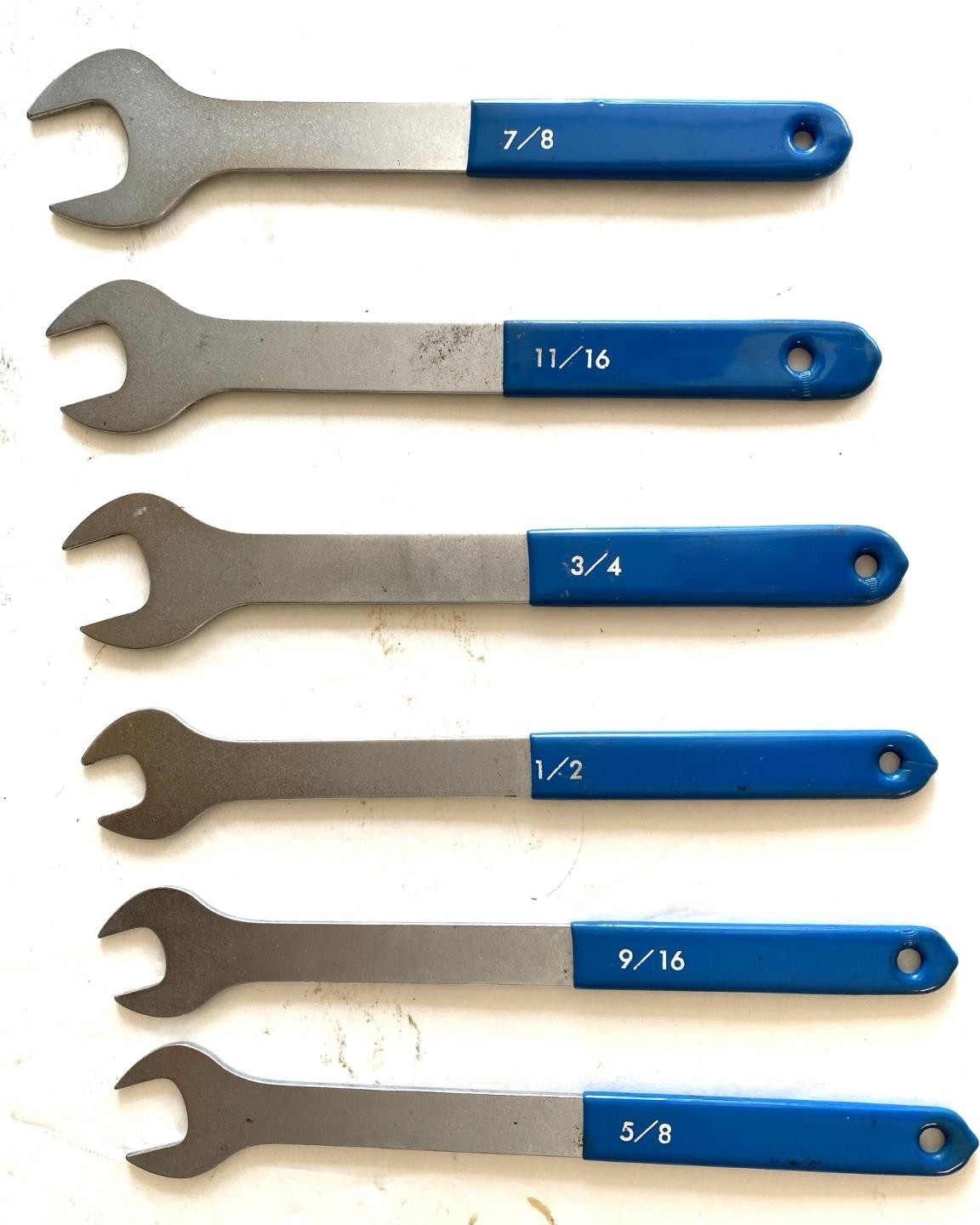 new old stock Park Bicycle Tool FRACTIONAL CONE WRENCH Set of 6