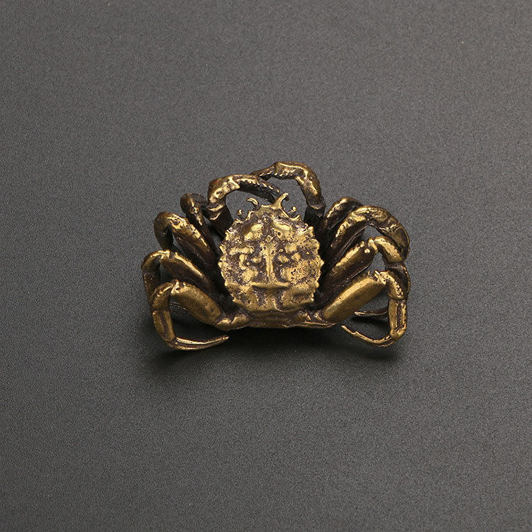 Brass Crab Figurine Crab Statue Home Ornaments Animal Figurines Gift