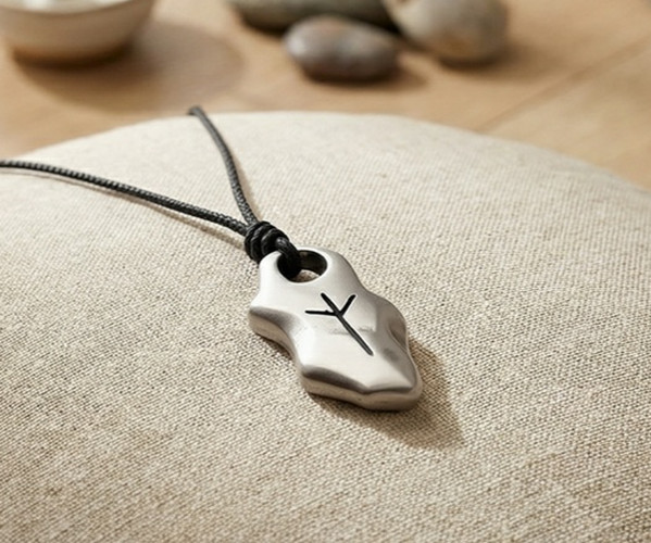 Eolh Protection Rune Pendant Norse Viking Asatru Talisman Algiz Elhaz Necklace