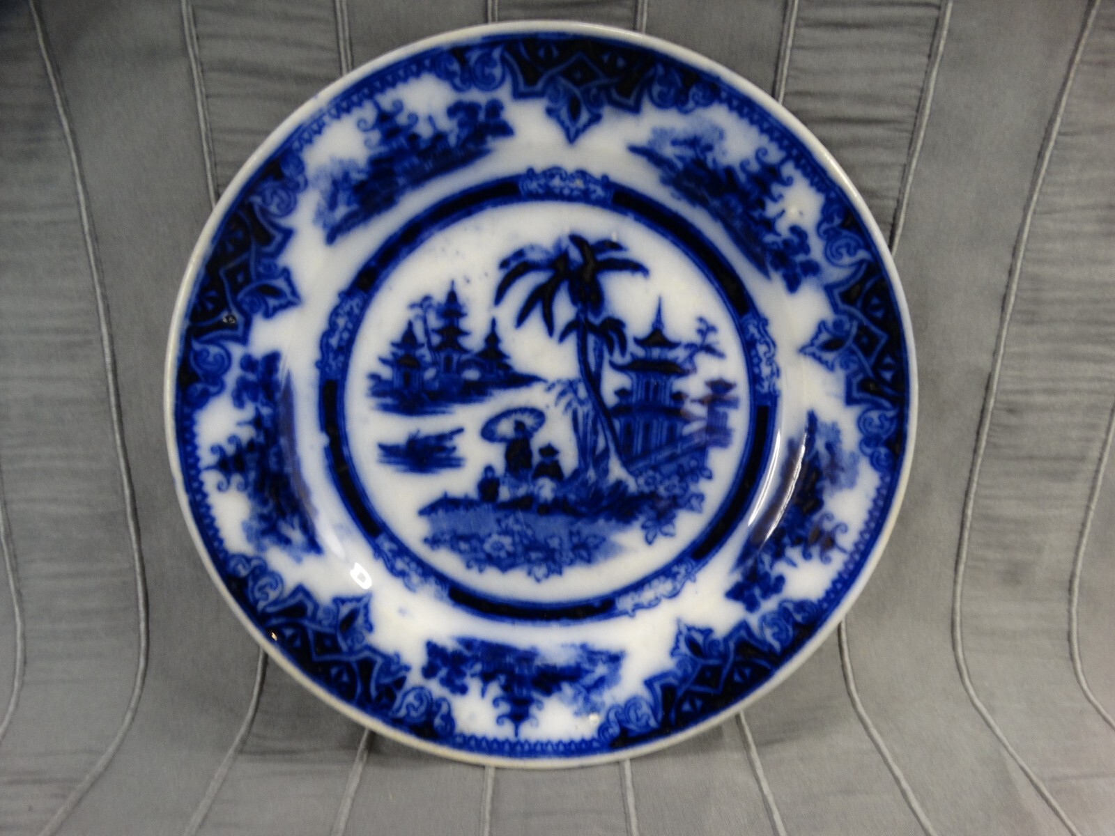 P Regout & Co. Blue And White  7.5” Bread Plate, Holland