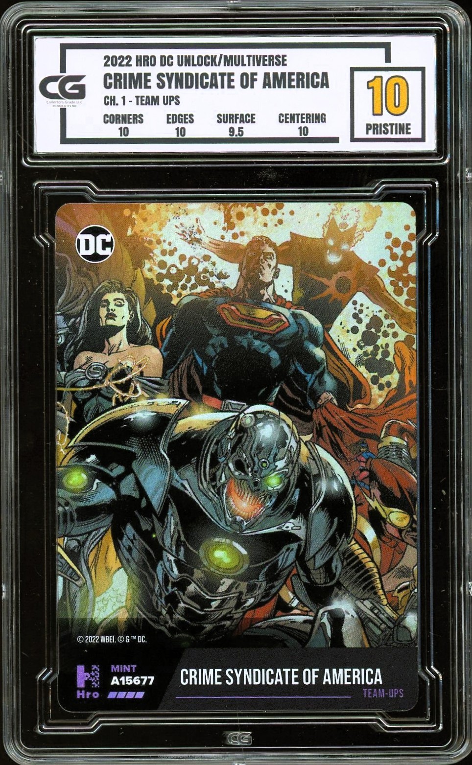 2022 DC Hybrid Physical Card Only Team-Ups HOLO Wonder Woman Superman Bat CG 10