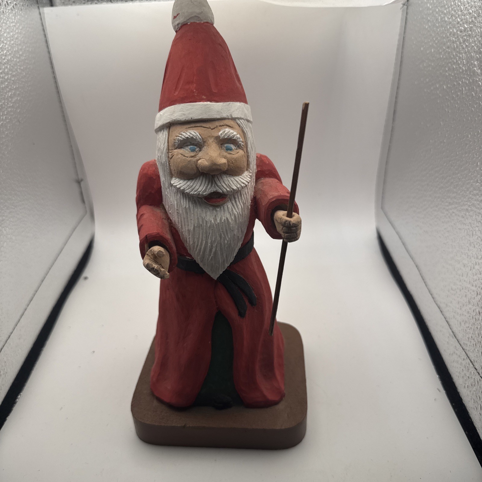 Hand carved Santa Christmas Vintage One Of A Kind From Local Artist 10” Hand carved Santa Christmas Vintage One Of A Kind From Local Artist 10”