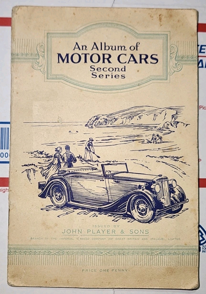 John Player & Sons 1930s Cigarette Card Album MOTOR CARS Full Set Of 50 