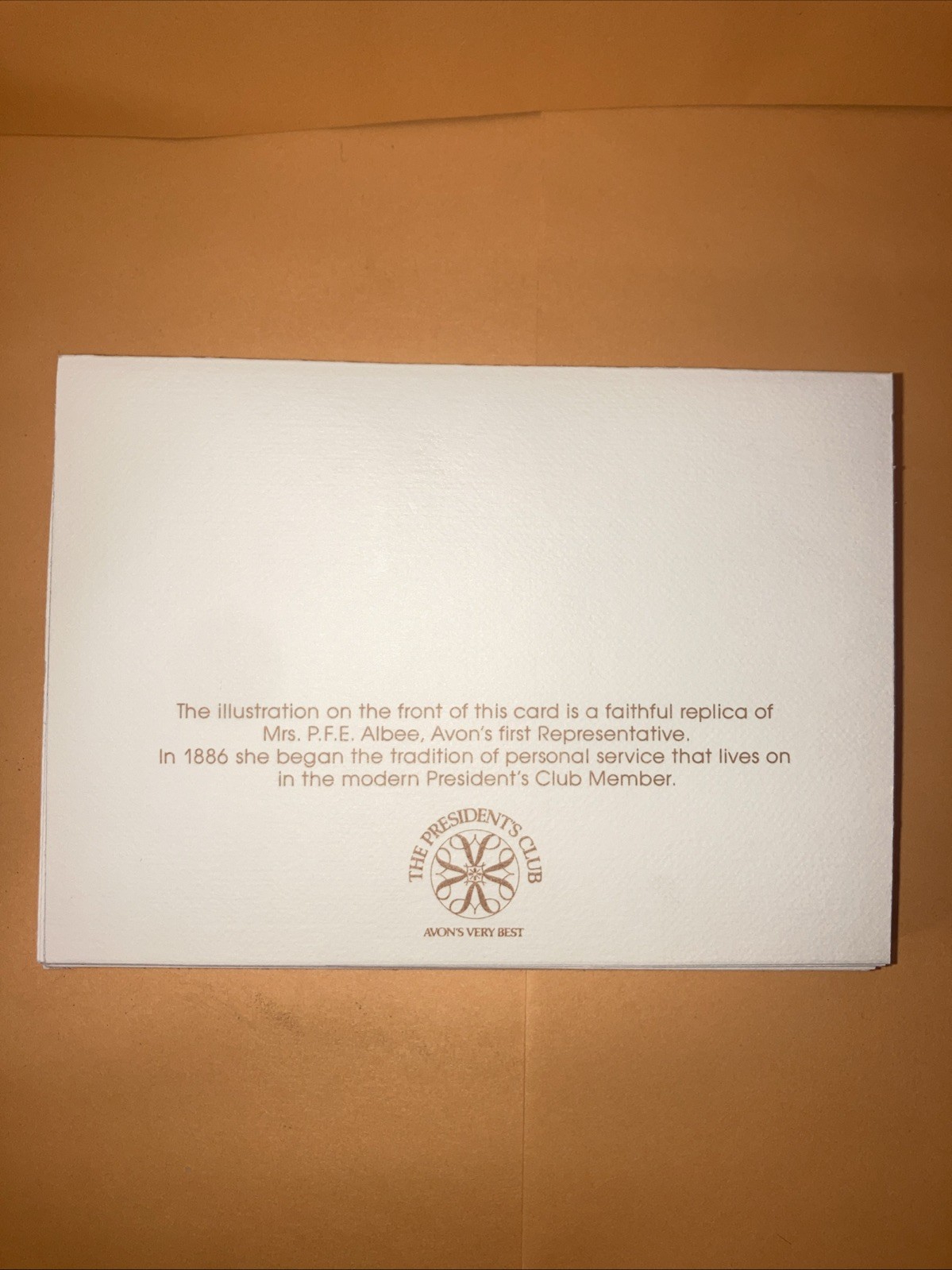 Avon Mrs. P.F.E Albee President’s Club Greeting Cards Come With Envelopes