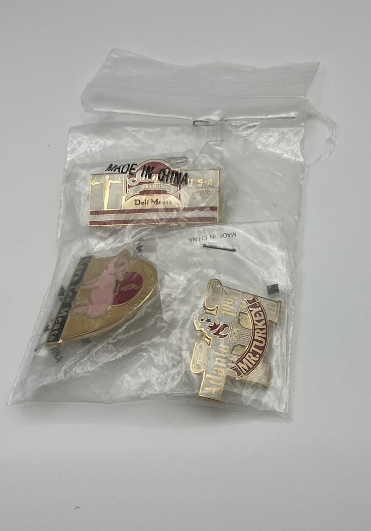 Vintage Sara Lee Mr Turkey Atlanta 1996 Promotional Lapel Pins Lot of 3 Vintage Sara Lee Mr Turkey Atlanta 1996 Promotional Lapel Pins Lot of 3