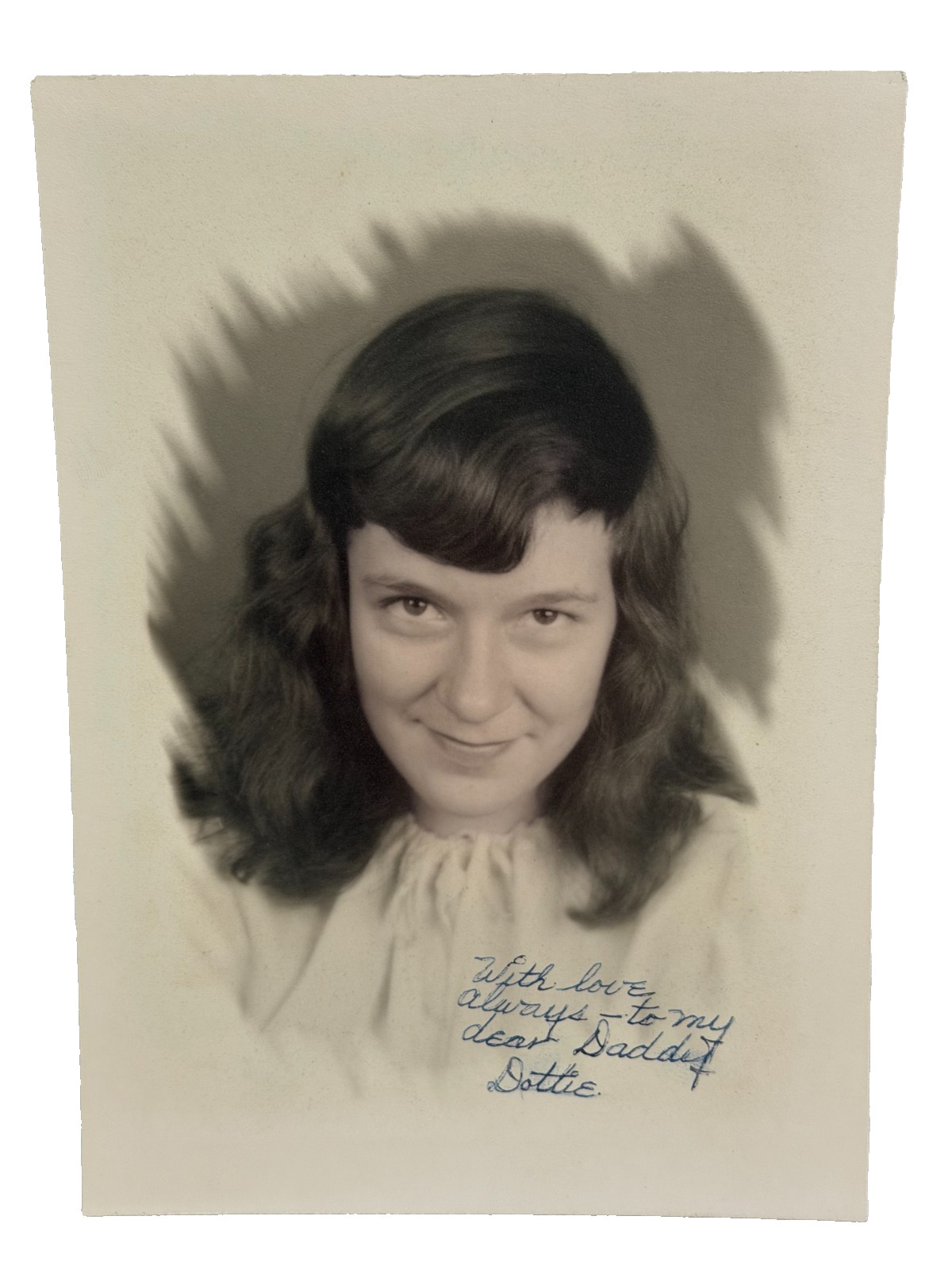 Vintage Photo PORTRAIT OF Mischievous Smile Woman \
