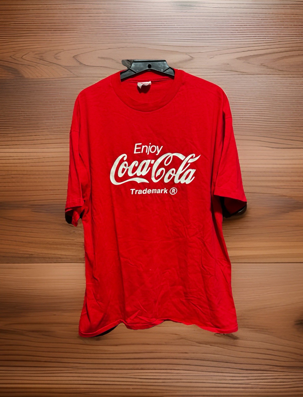 Hanes Heavyweight Coca Cola T Shirt Single Stitch Retro Classic Sz XL Vtg 1990’s