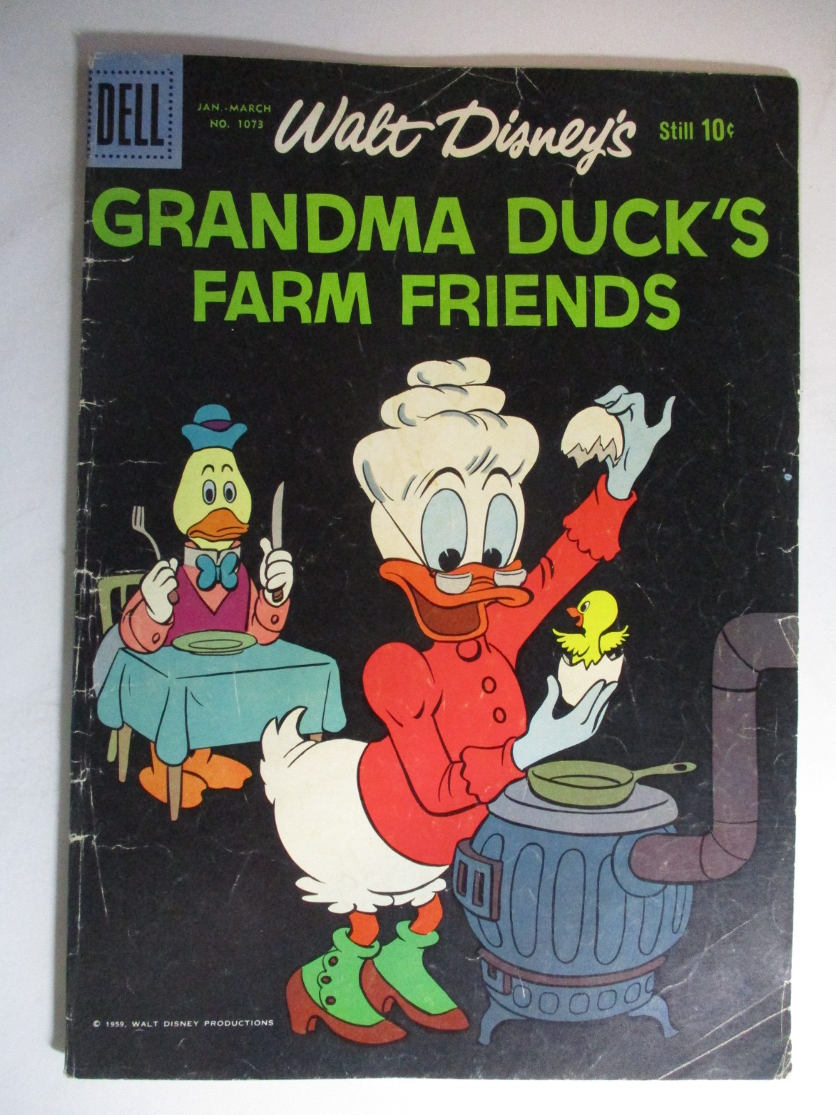 Walt Disney\'s Grandma Duck\'s Farm Friends FC#1073, Barks, VG 4.0 (C), OWW Pages