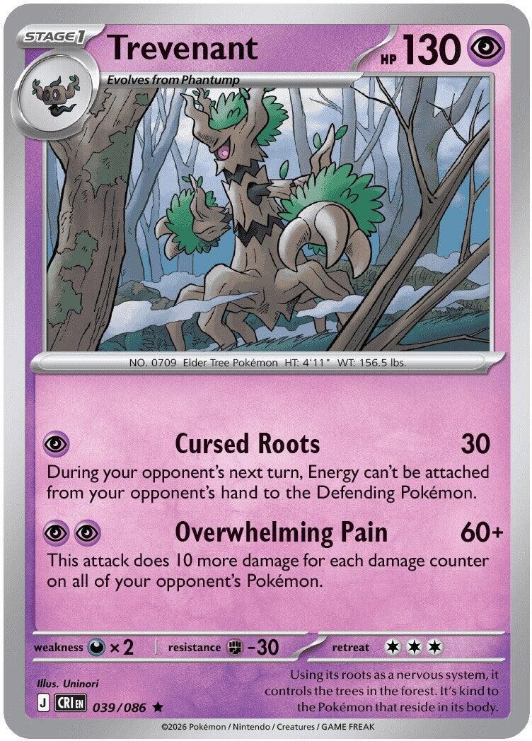 Trevenant Holofoil CRI 039/086 R NM