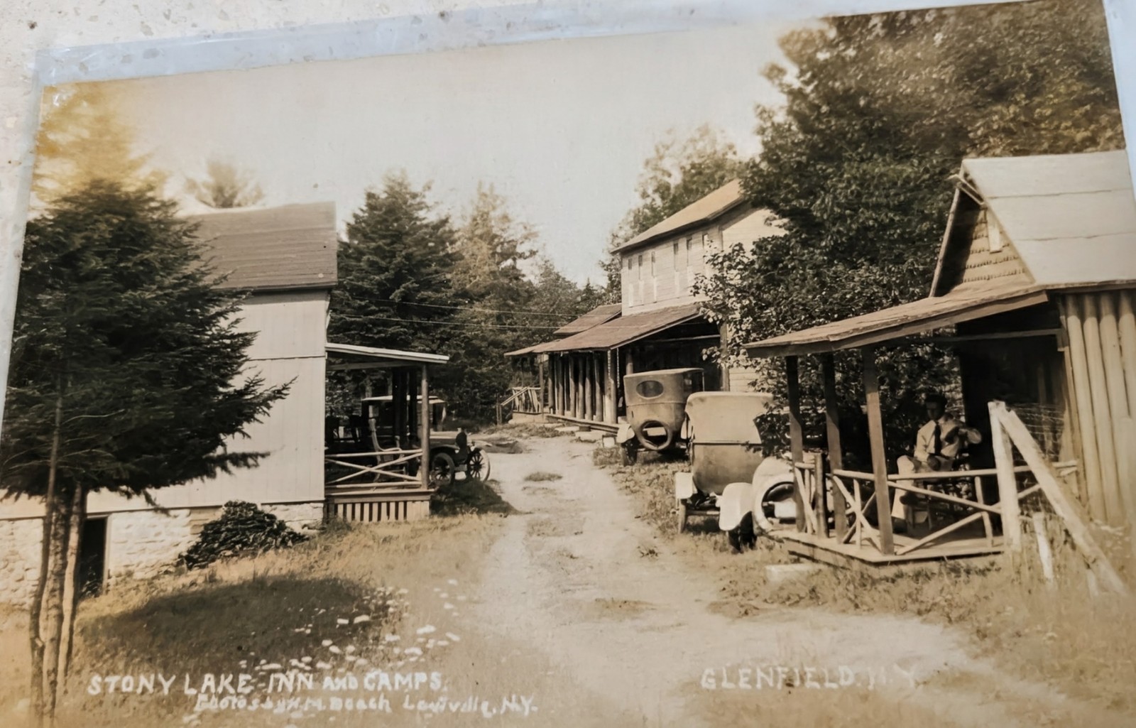 EARLY RPPC STONY LAKE- INN AND CAMPS NEAR GLENFIELD / LOWVILLE NY BEACH PHOTO EARLY RPPC STONY LAKE- INN AND CAMPS NEAR GLENFIELD / LOWVILLE NY BEACH PHOTO