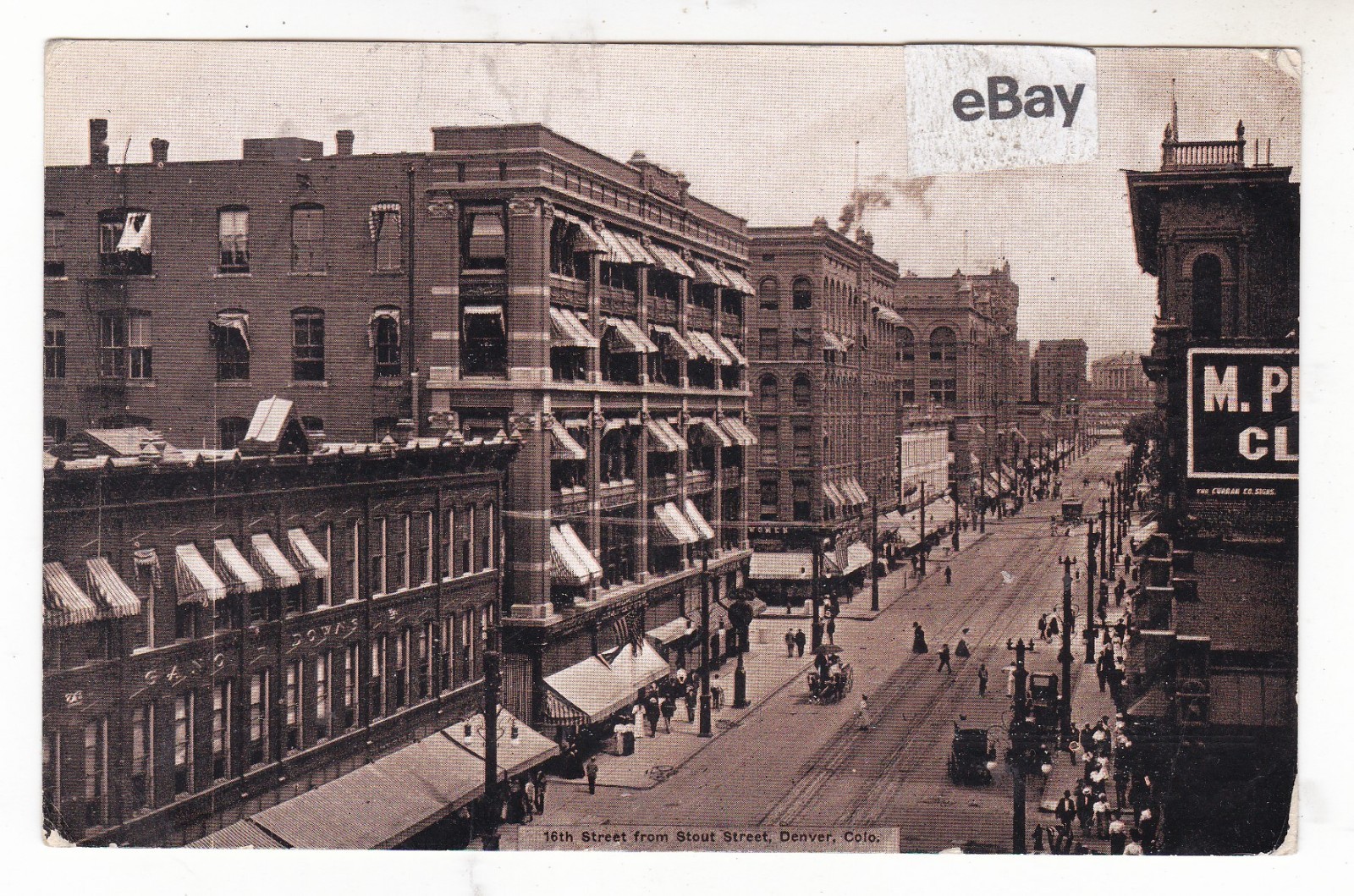 1912 DENVER COLORADO 16th & STOUT STREET JOSLIN DRY GOODS ADVERTISING POSTCARD