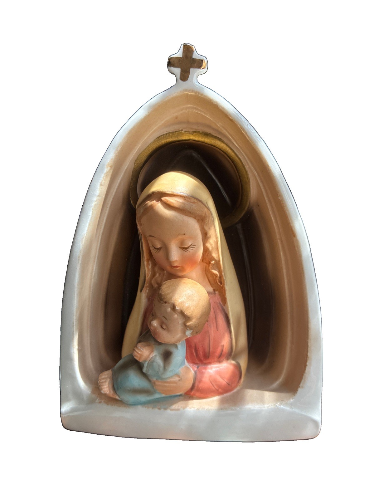 Vintage 1958 Napco  MADONNA AND CHILD Planter EUC Beautiful
