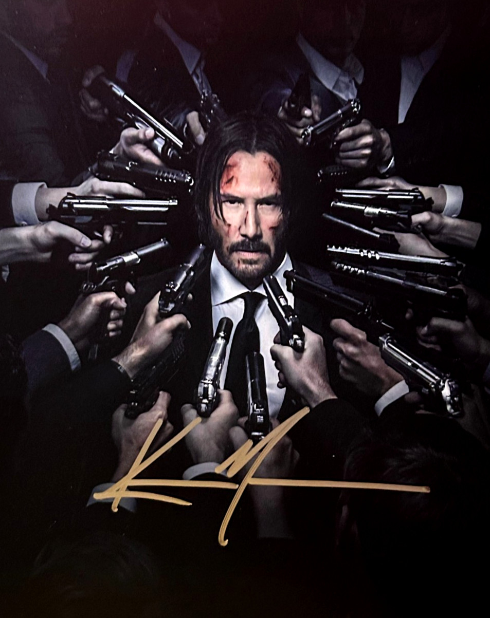 Keanu Reeves Signed JOHN WICK 8x10\