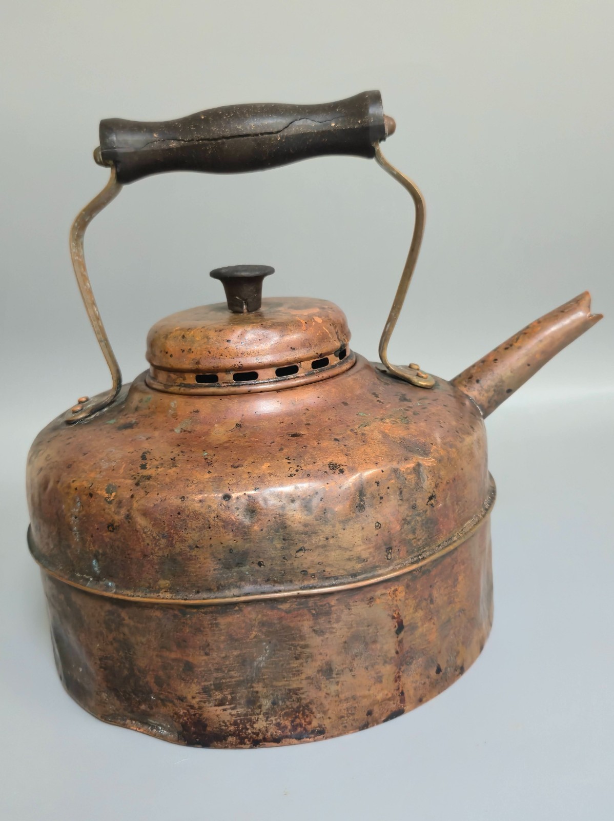 Vintage Simplex Copper Whistling Tea Kettle - Made in England Farmhouse Patina Vintage Simplex Copper Whistling Tea Kettle - Made in England Farmhouse Patina