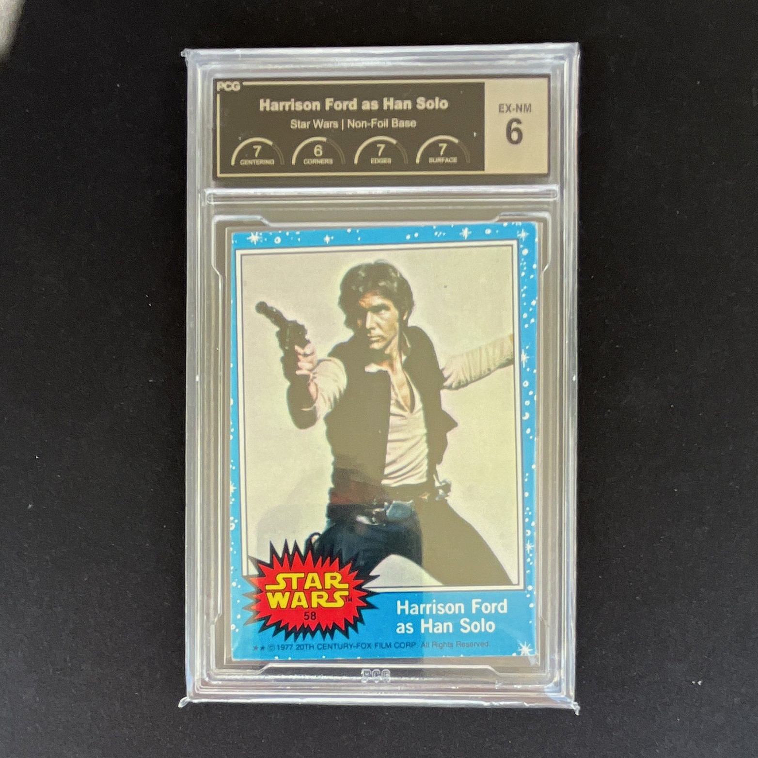 Topps 1977 Star Wars Non-Foil Base Set #58 Han Solo Harrison Ford Card