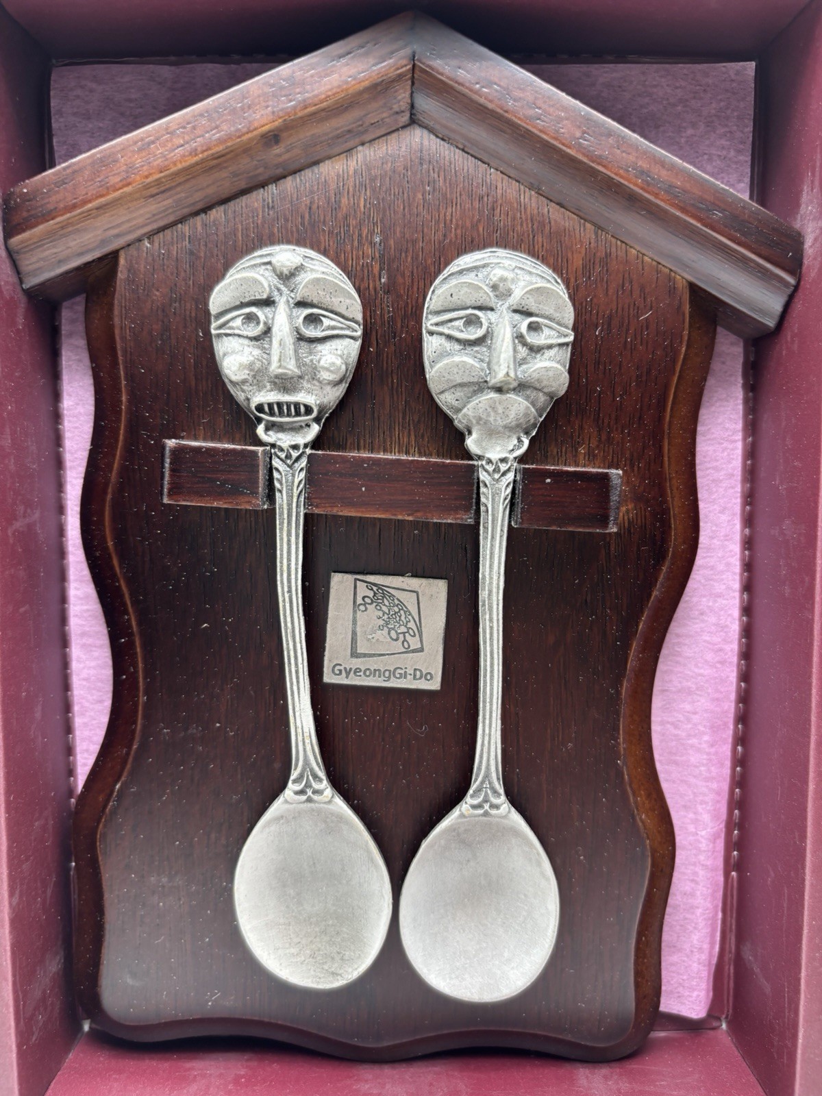 Korean Yangju Byeolsandae Mask Dance Tea Spoon Set Gyeonggi-Do Souvenir Box