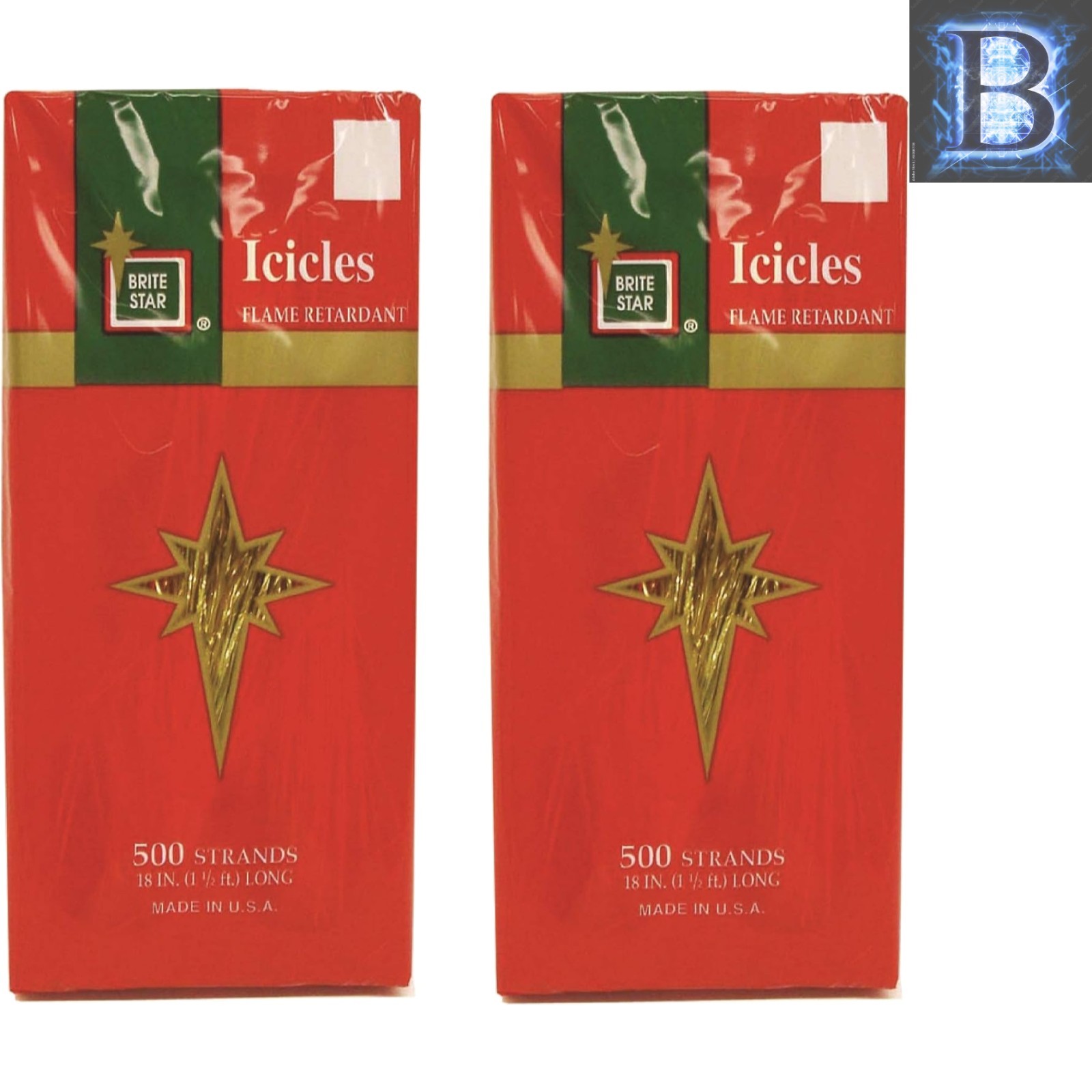Versatile Gold Tinsel Icicles - 1000 Strands for Festive Tree and Garland