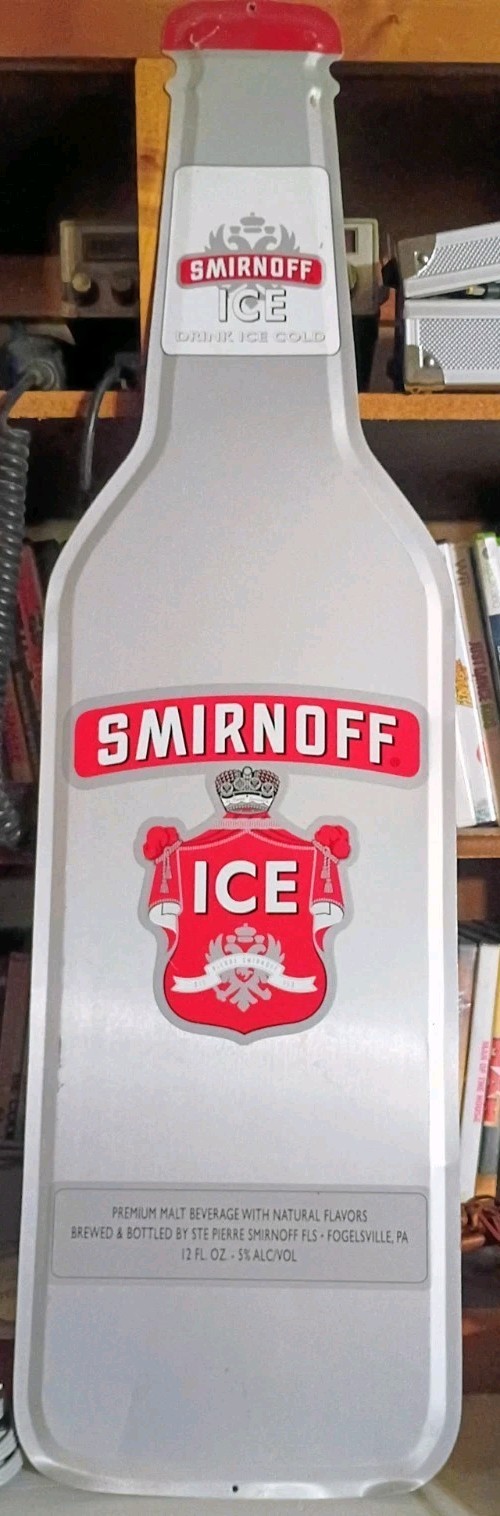 Smirnoff Ice Metal 25 Inch By 8.5 Inch Sign