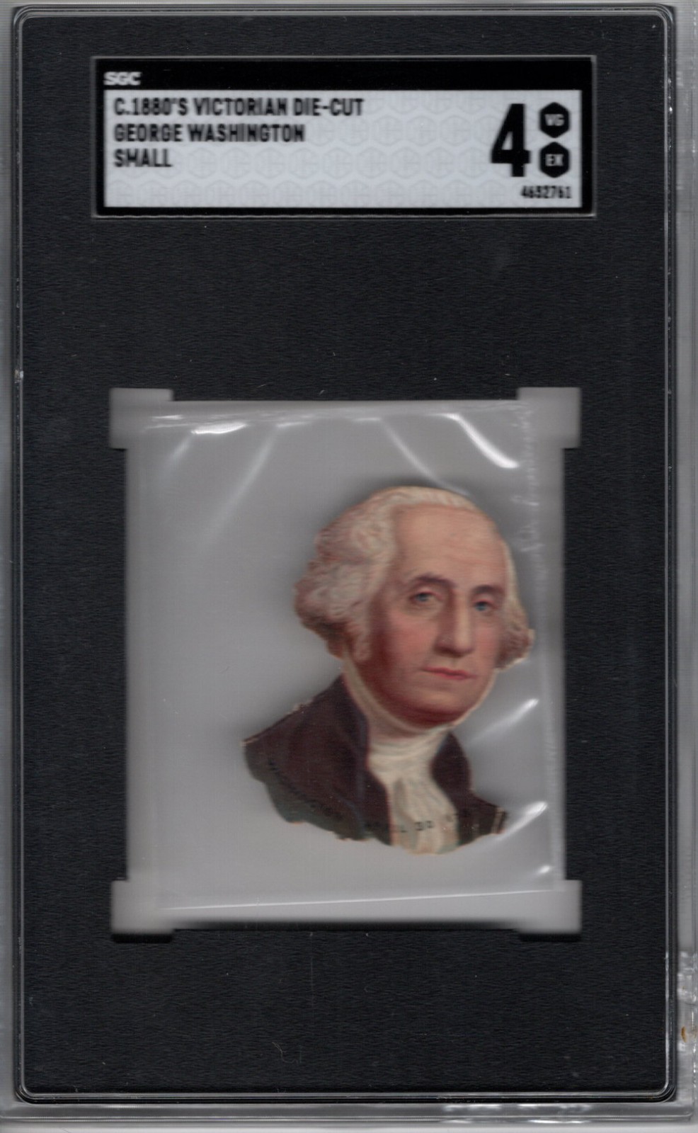 1880\'S VICTORIAN DIE-CUT GEORGE WASHINGTON (POP 1 NONE GRADED HIGHER) *