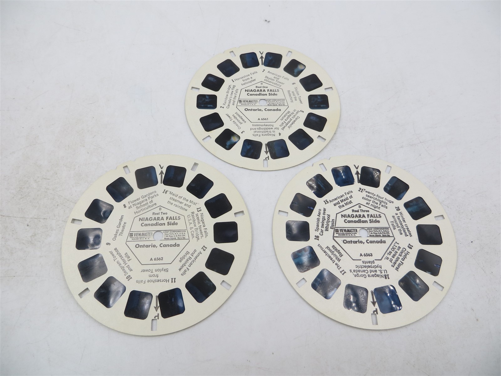 View Master A656, Niagara Falls, Canadian Side, Ontario, Canada, 3 Reel Set