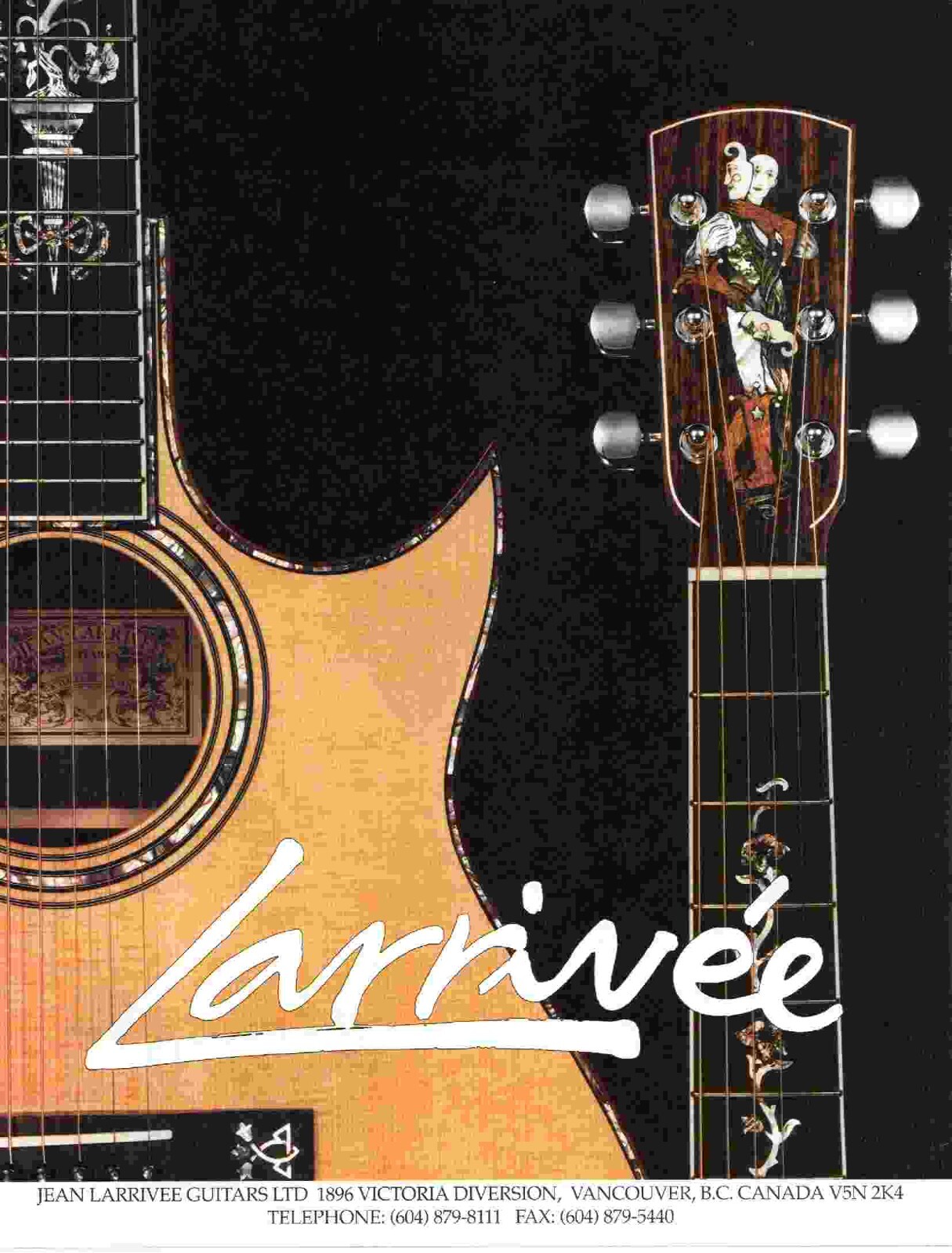 PPOT12 PICTURE/ADVERT 11X8 JEAN LARRIVEE GUITARS