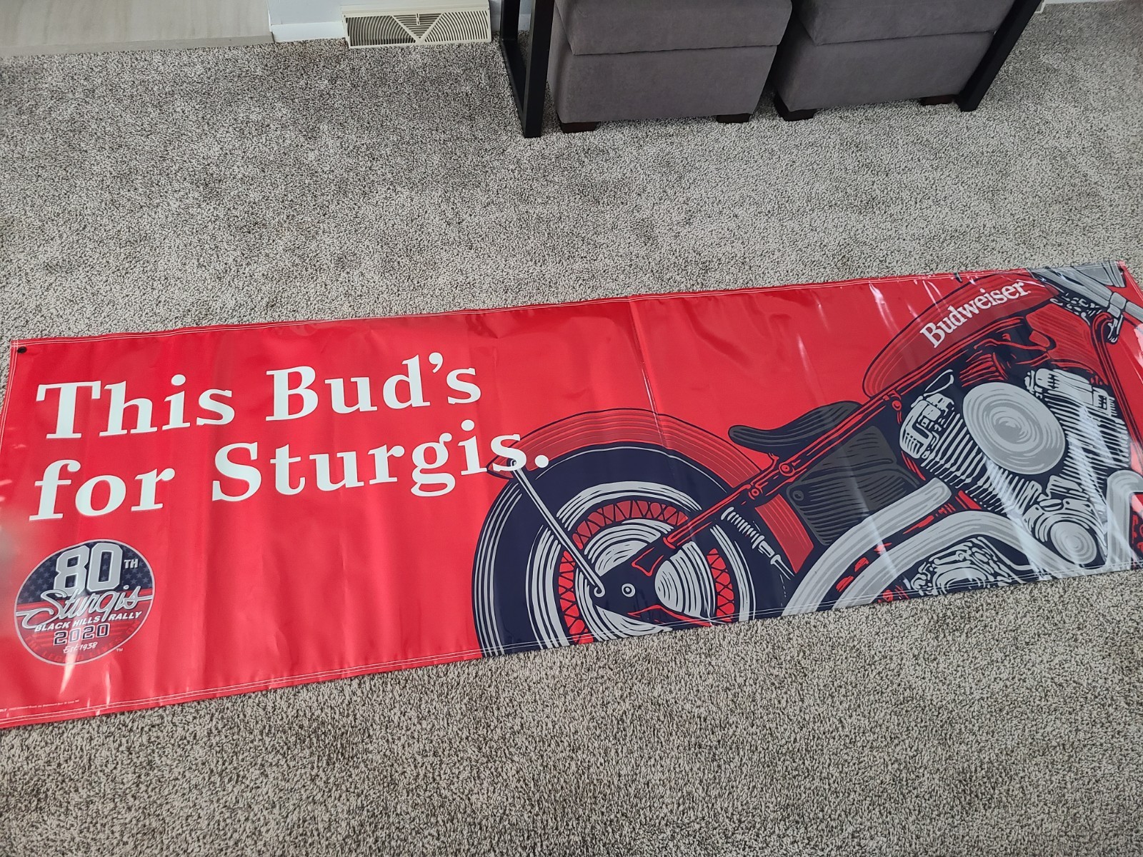 2020 Budweiser Sturgis Motorcycle Rally Banner – 3 x 10 Ft