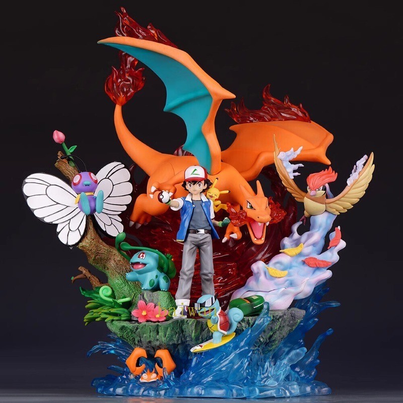 Collection Toy Gift EGG Studio 1/6 Ash Ketchum 16in LED Anime Series GK Figurine