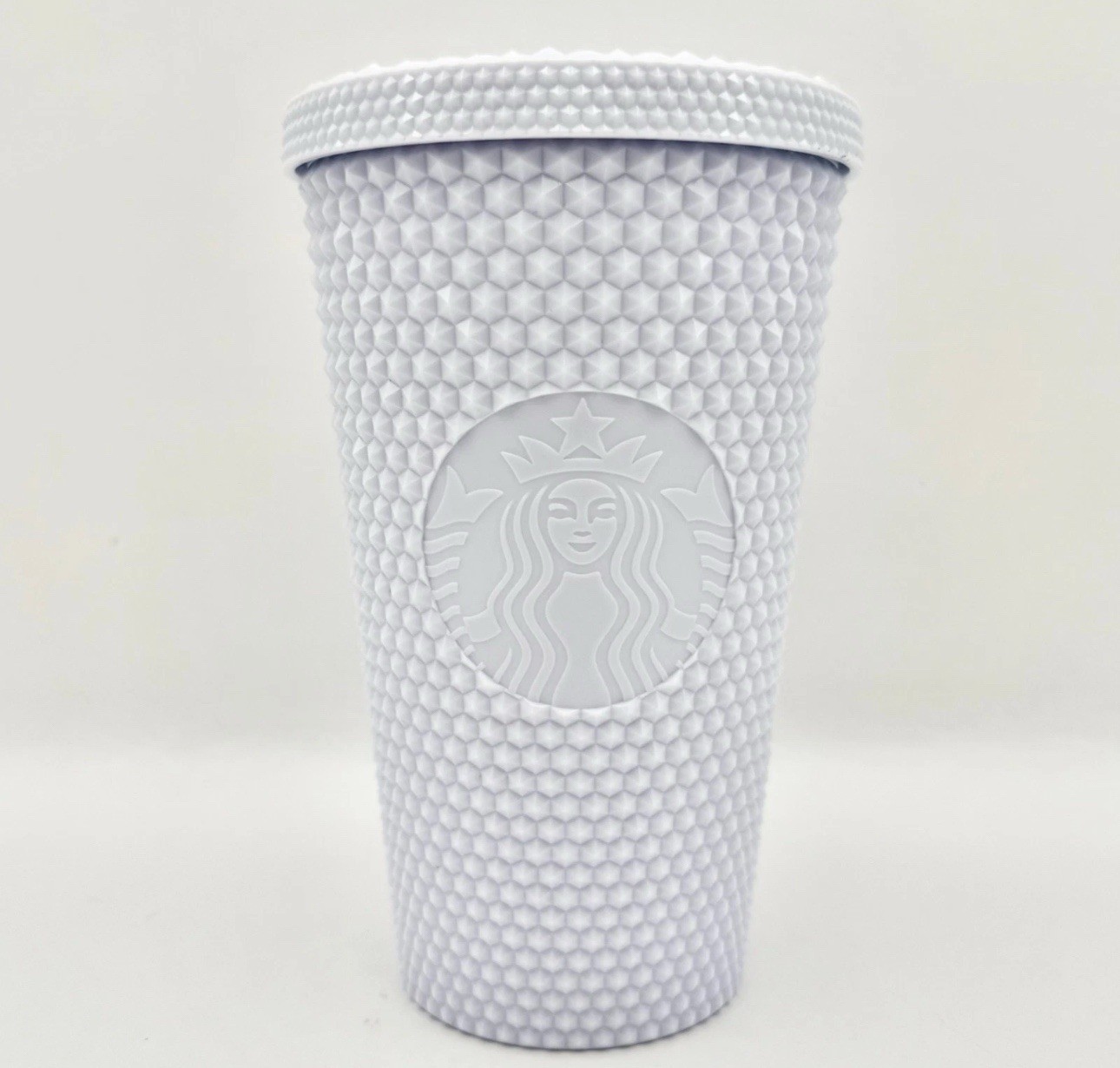 Starbucks Textured 16oz Studded Tumbler ~  White Matte & Mint Green