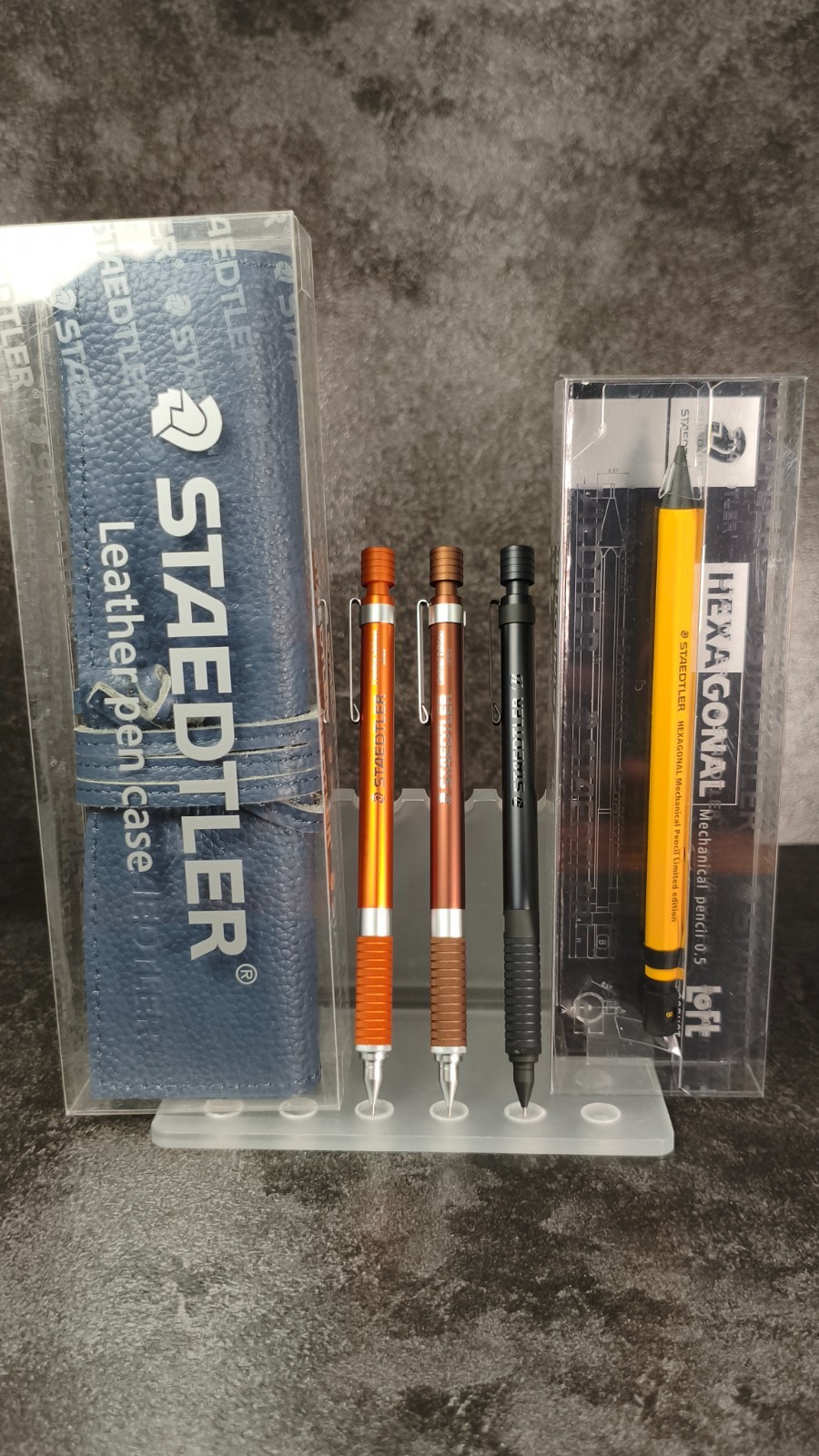 Staedtler Hexagonal Loft Limited Yellow 925 35 Limited Colors Leather Case Set