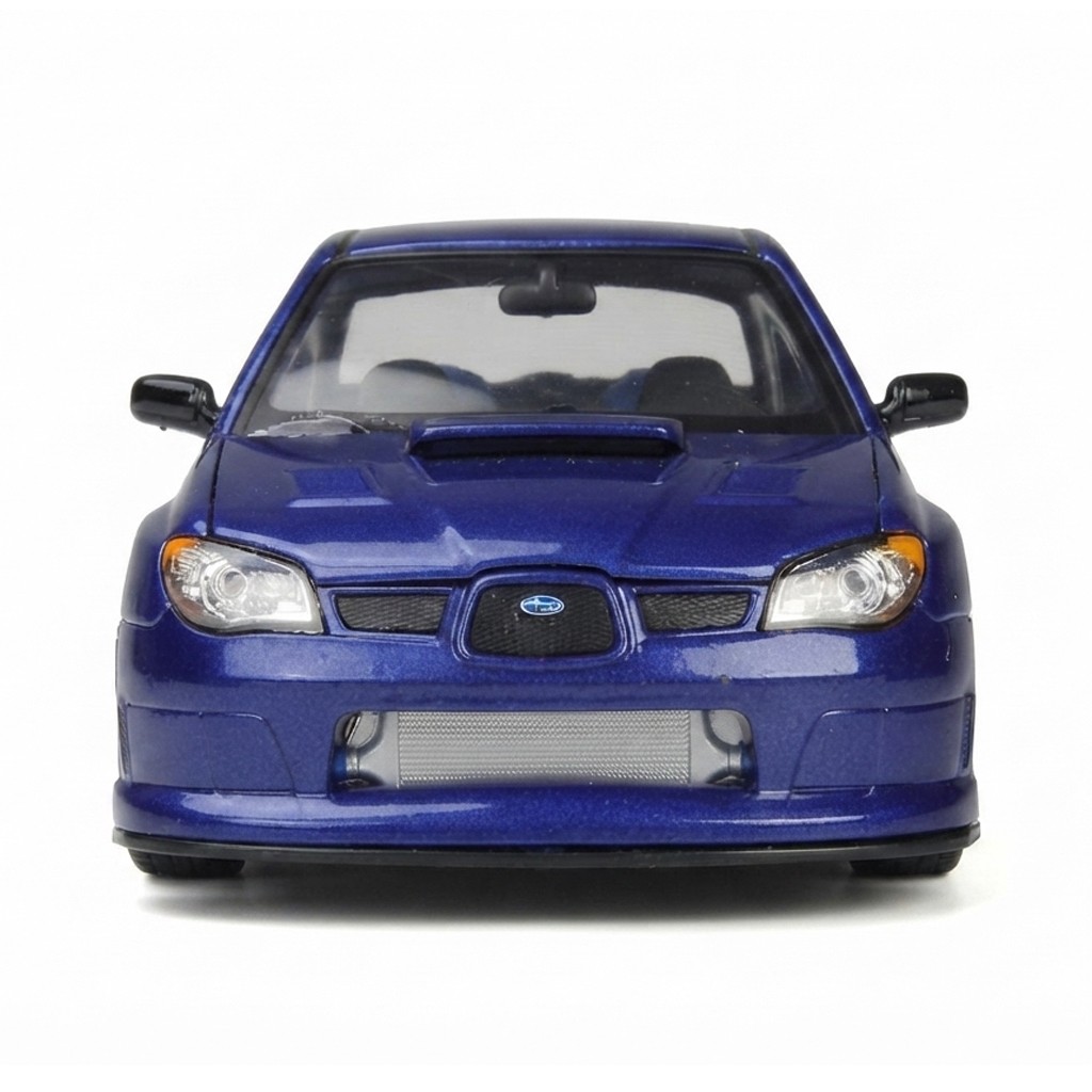 1:24 Subaru Impreza WRX STI JDM Rally Blue Alloy Car Model Diecast Collectible