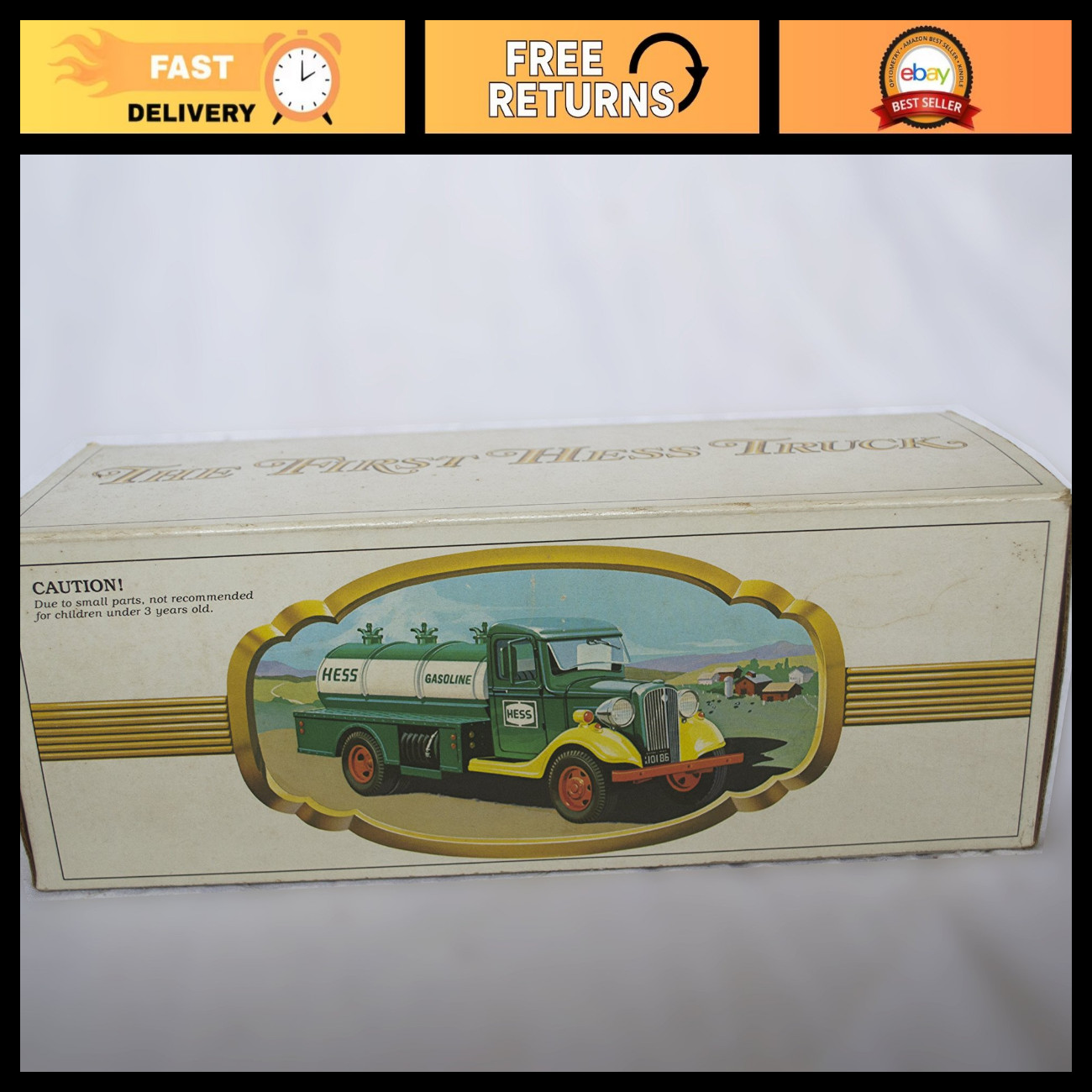 1983 Vintage Toy Truck with Rare Black Switch - Collectible Hess Truck, Classic